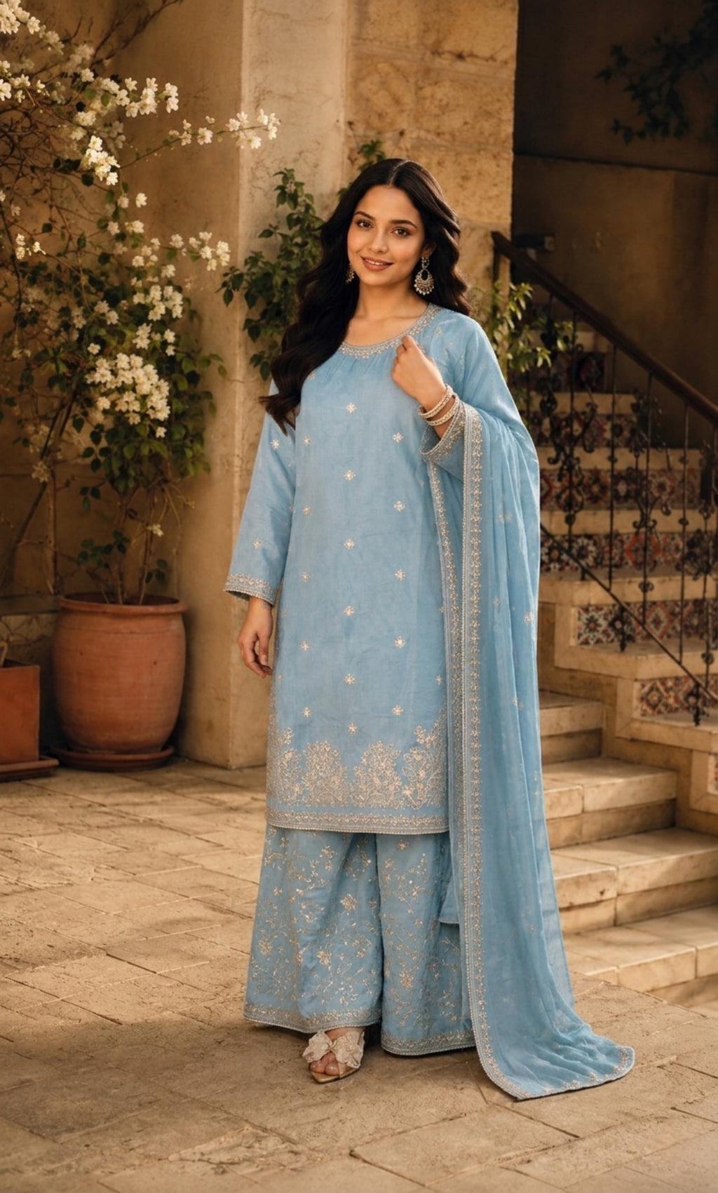 Nayara - Royal Noir Embroidered Suit Set