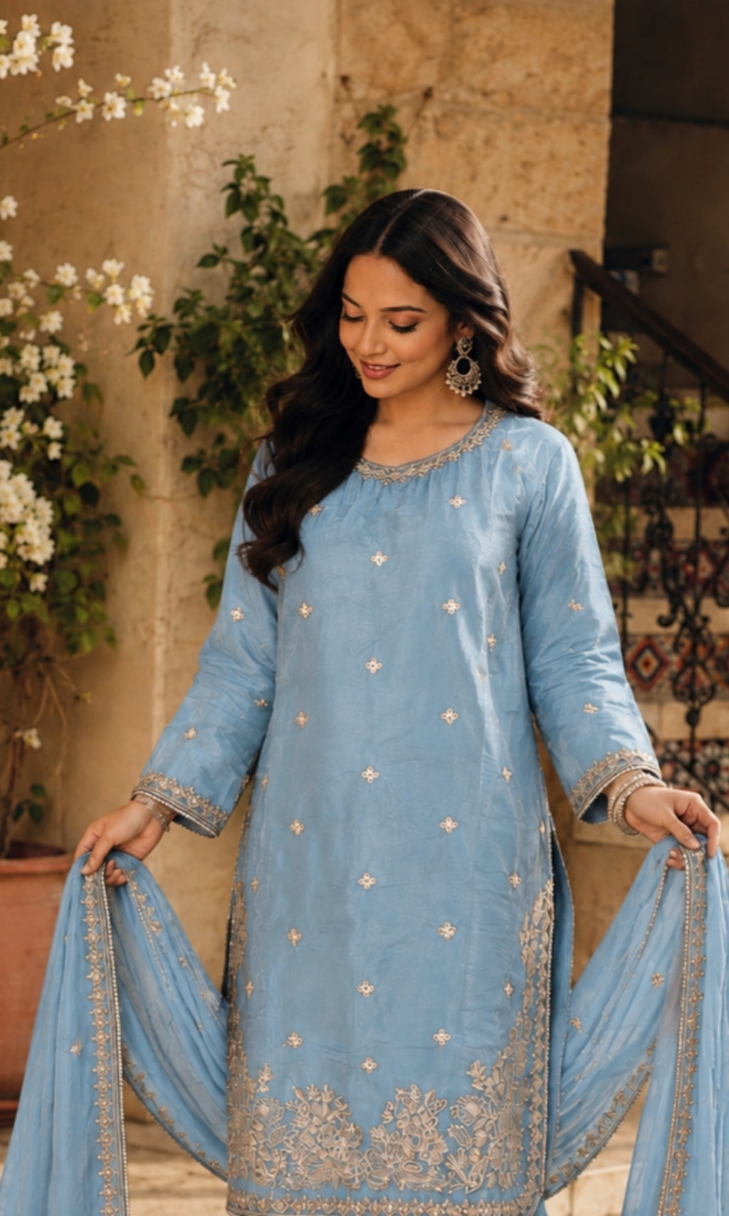 Nayara - Royal Noir Embroidered Suit Set