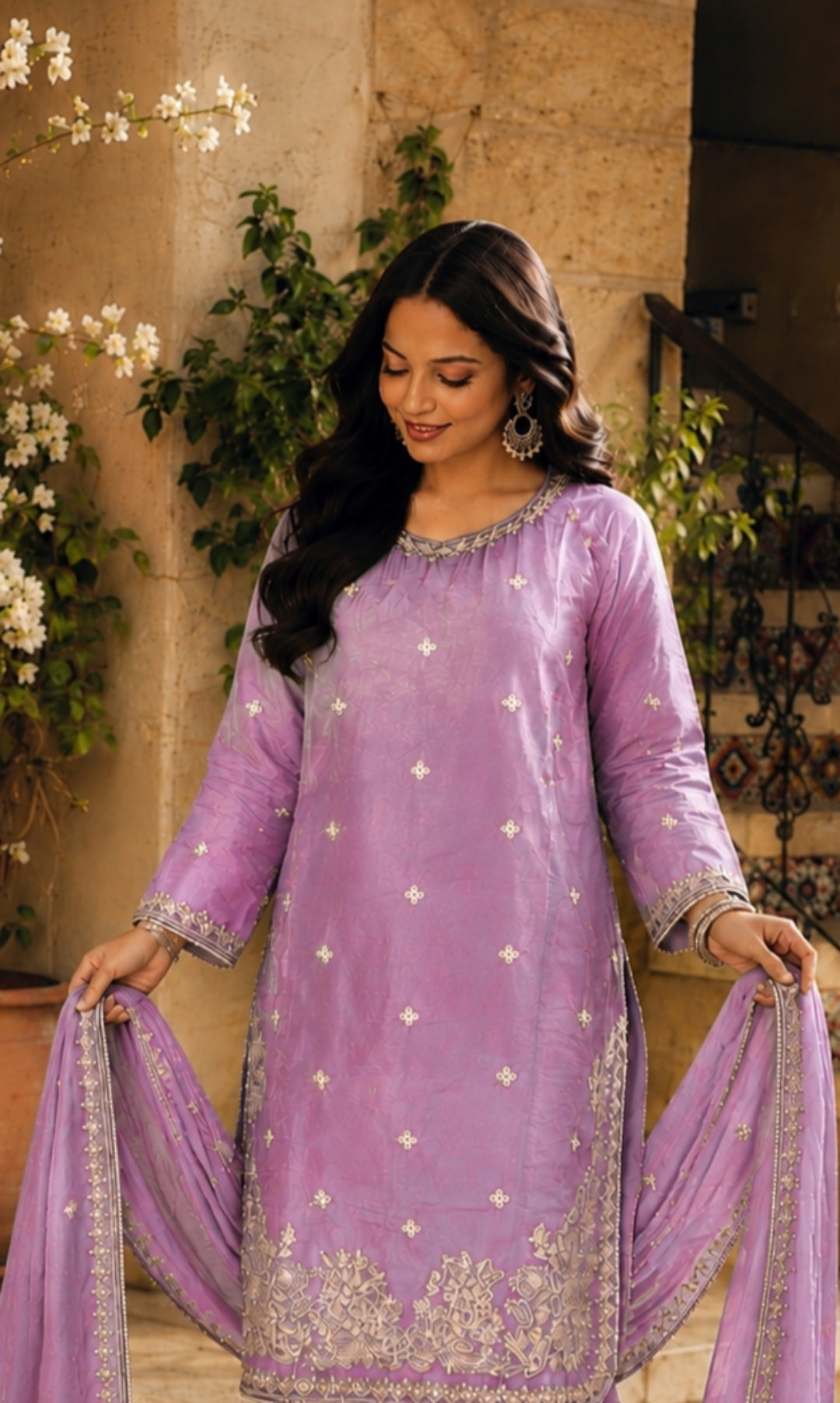 Nayara - Royal Noir Embroidered Suit Set