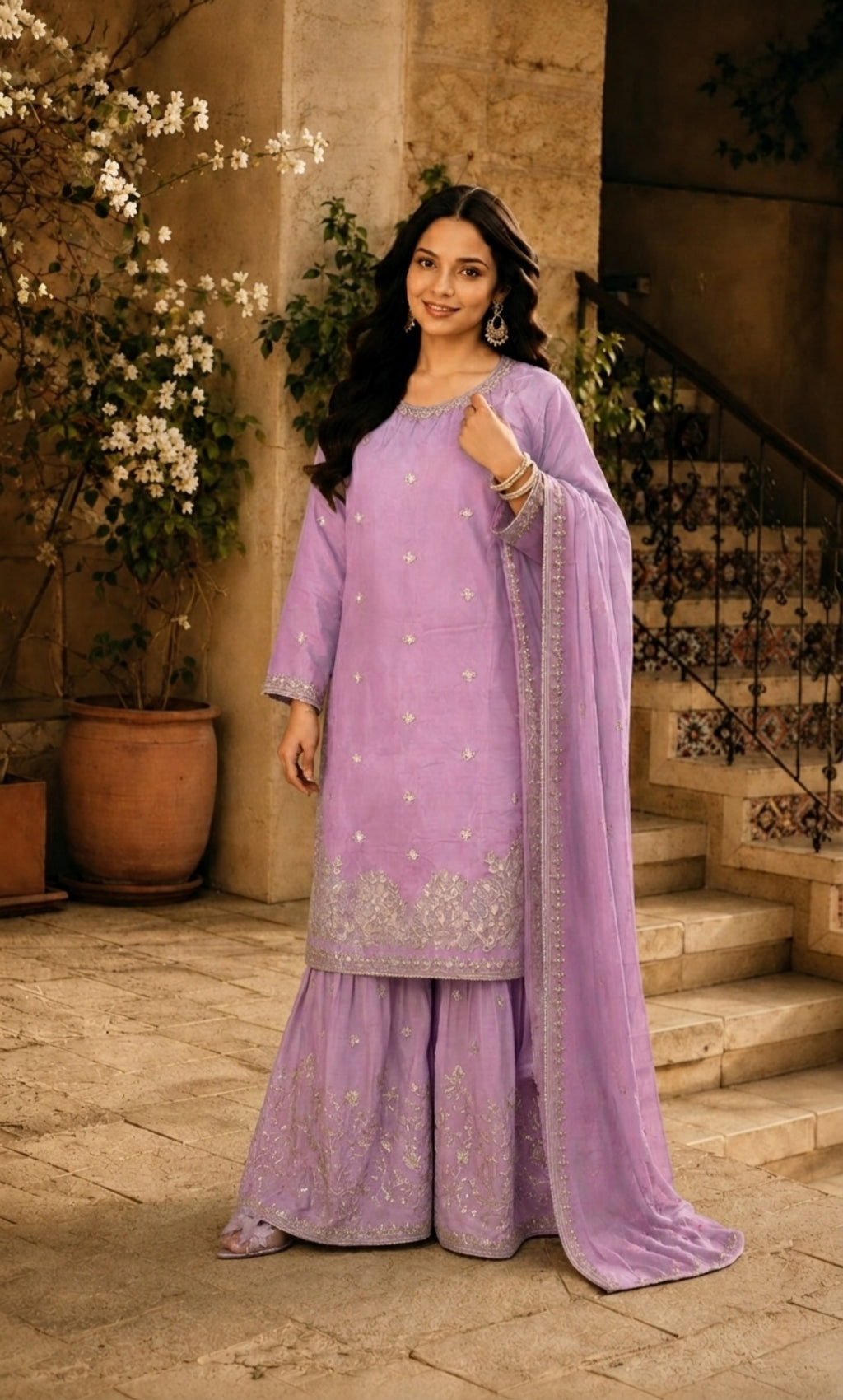 Nayara - Royal Noir Embroidered Suit Set