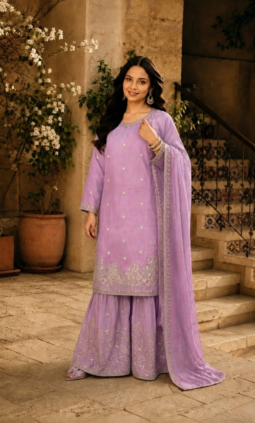 Nayara - Royal Noir Embroidered Suit Set