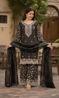 Gulmohar - Onyx Elegance Embroidered Suit Set