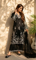 Arzoo-Midnight Grace Embroidered Suit Set