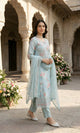 Ajraa-Elegant Floral Embroidered Ethnic Suit Set