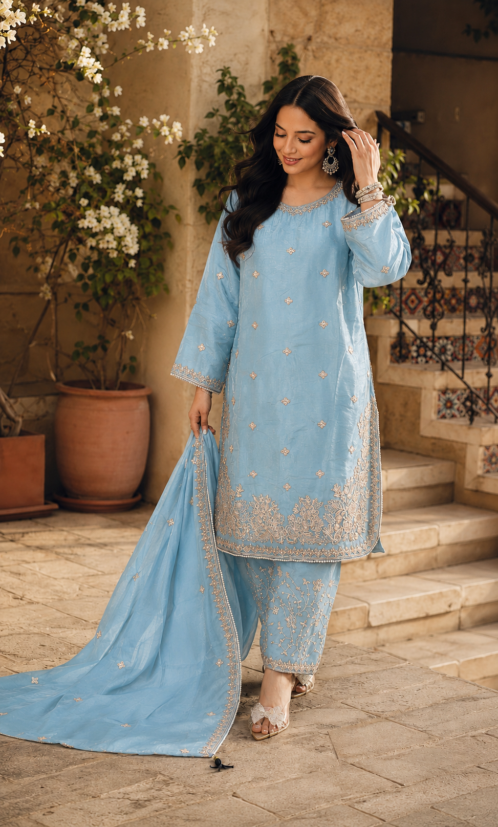 Nayara - Royal Noir Embroidered Suit Set