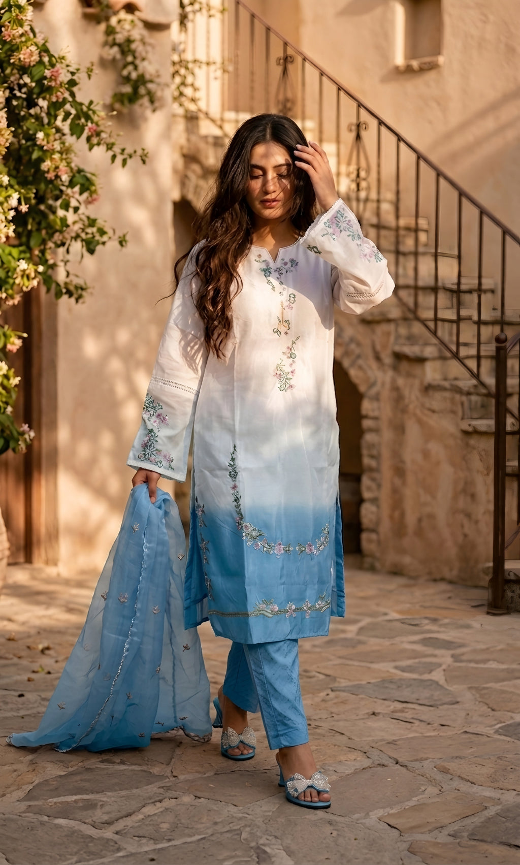 Naimat - Lilac Mist Embroidered Suit Set