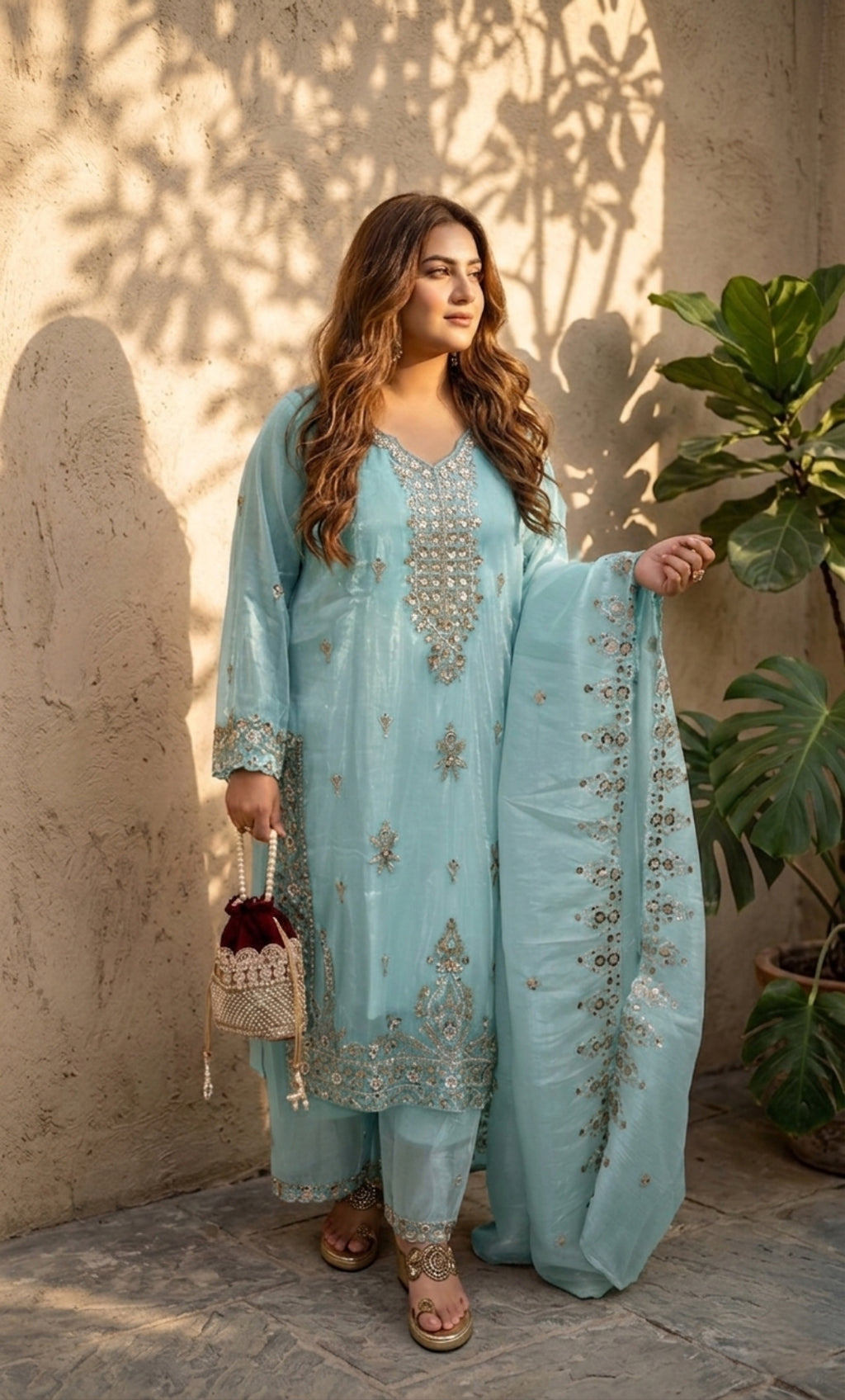 Grace Embroidered Suit Set