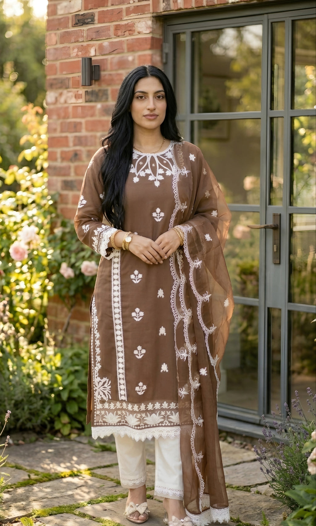 Sherish Embroidered Kurta Set with Dupatta
