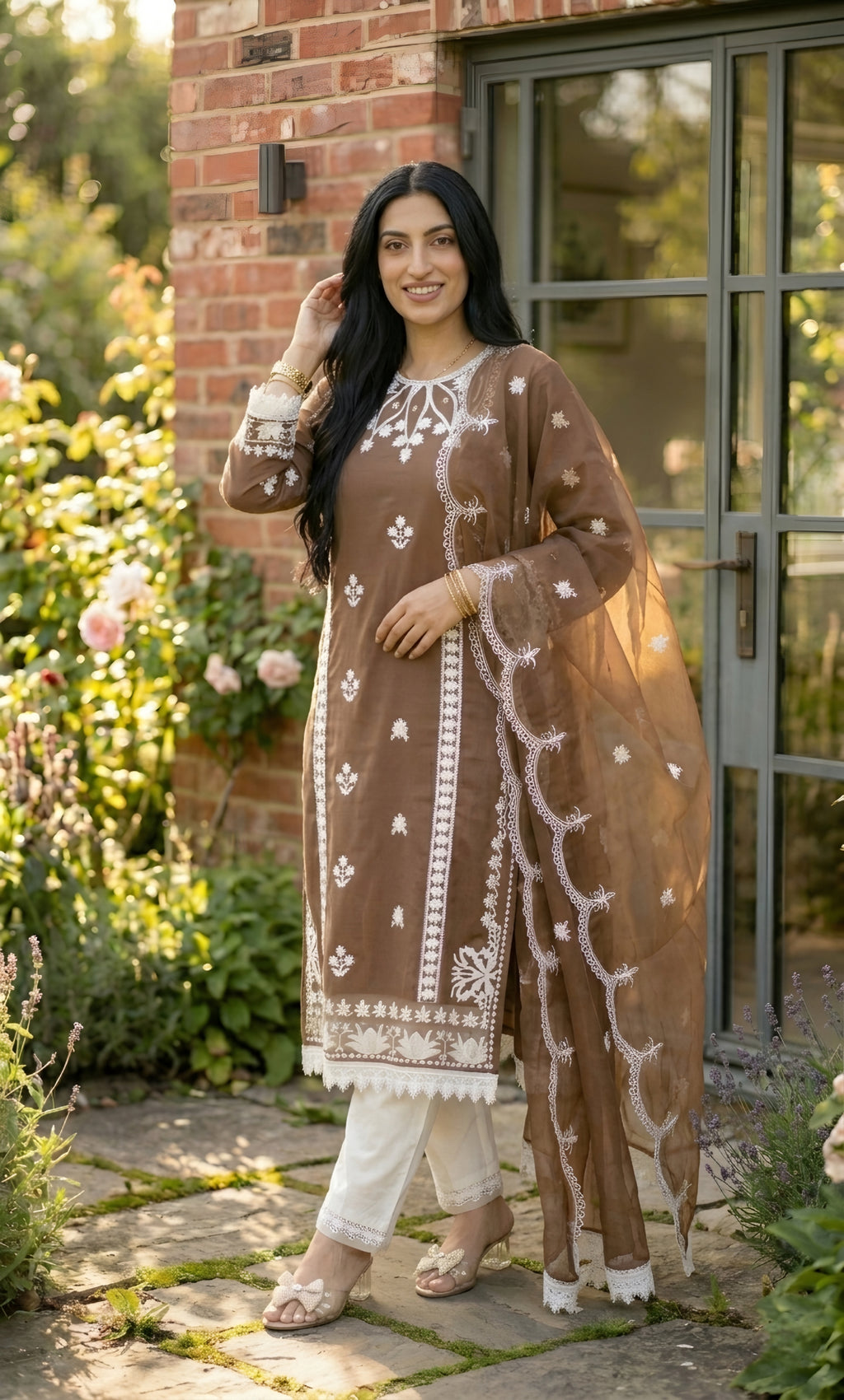 Sherish Embroidered Kurta Set with Dupatta