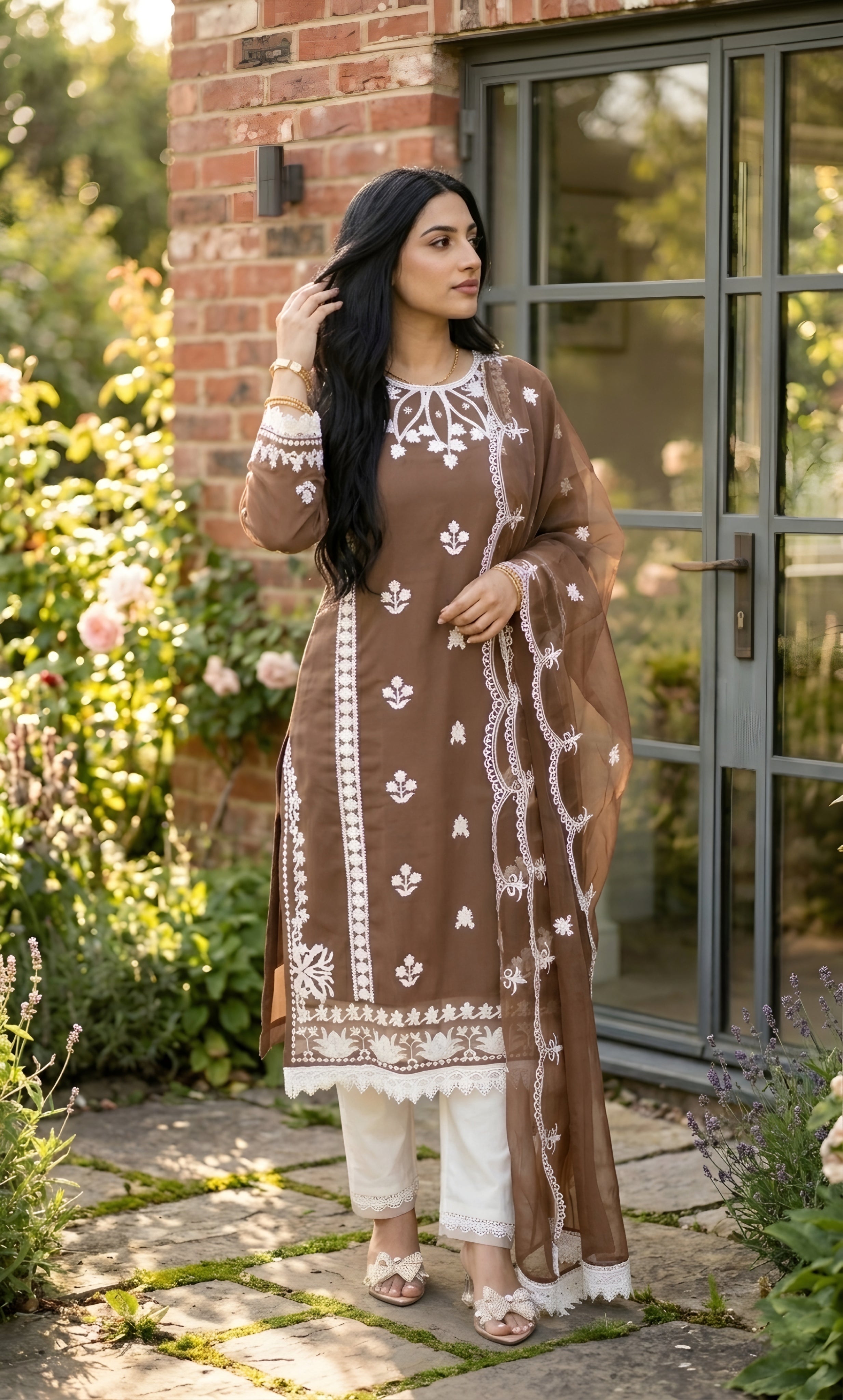 Sherish Embroidered Kurta Set with Dupatta