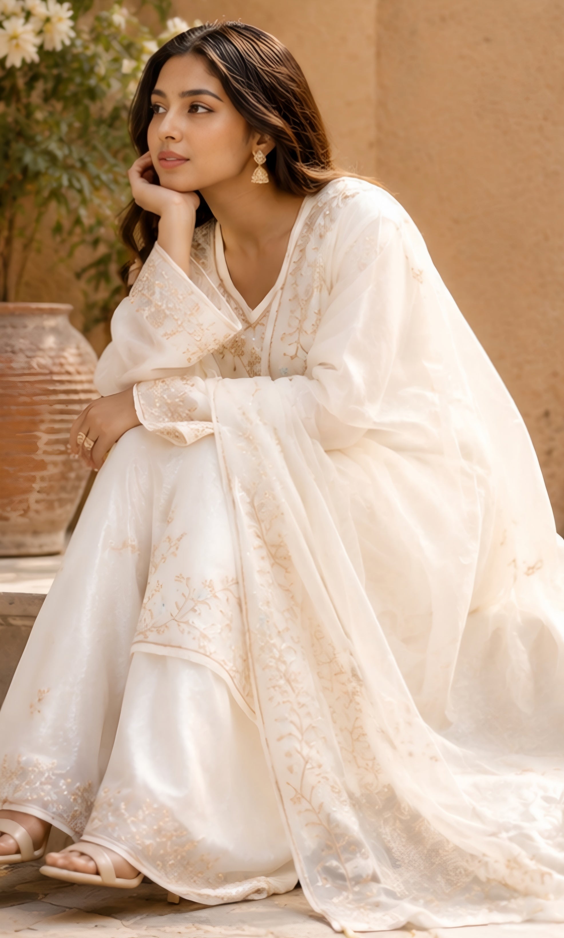 Parizaad - Ivory Whisper Embroidered Suit Set