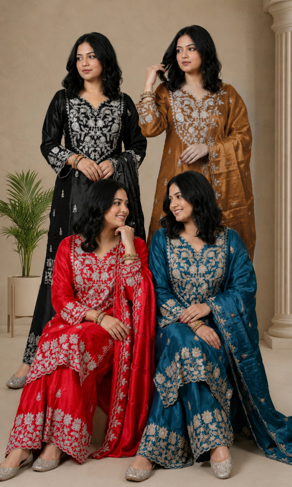 Hoor - Ruby Bloom Festive Suit Set