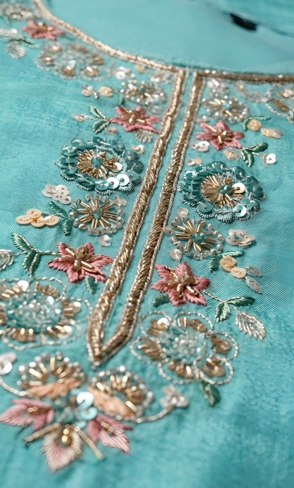 Meher - Mint Royale Embroidered Suit Set