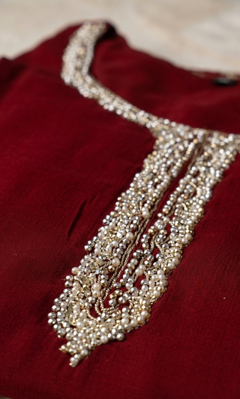 Sara- Crimson Royale Embroidered Suit Set