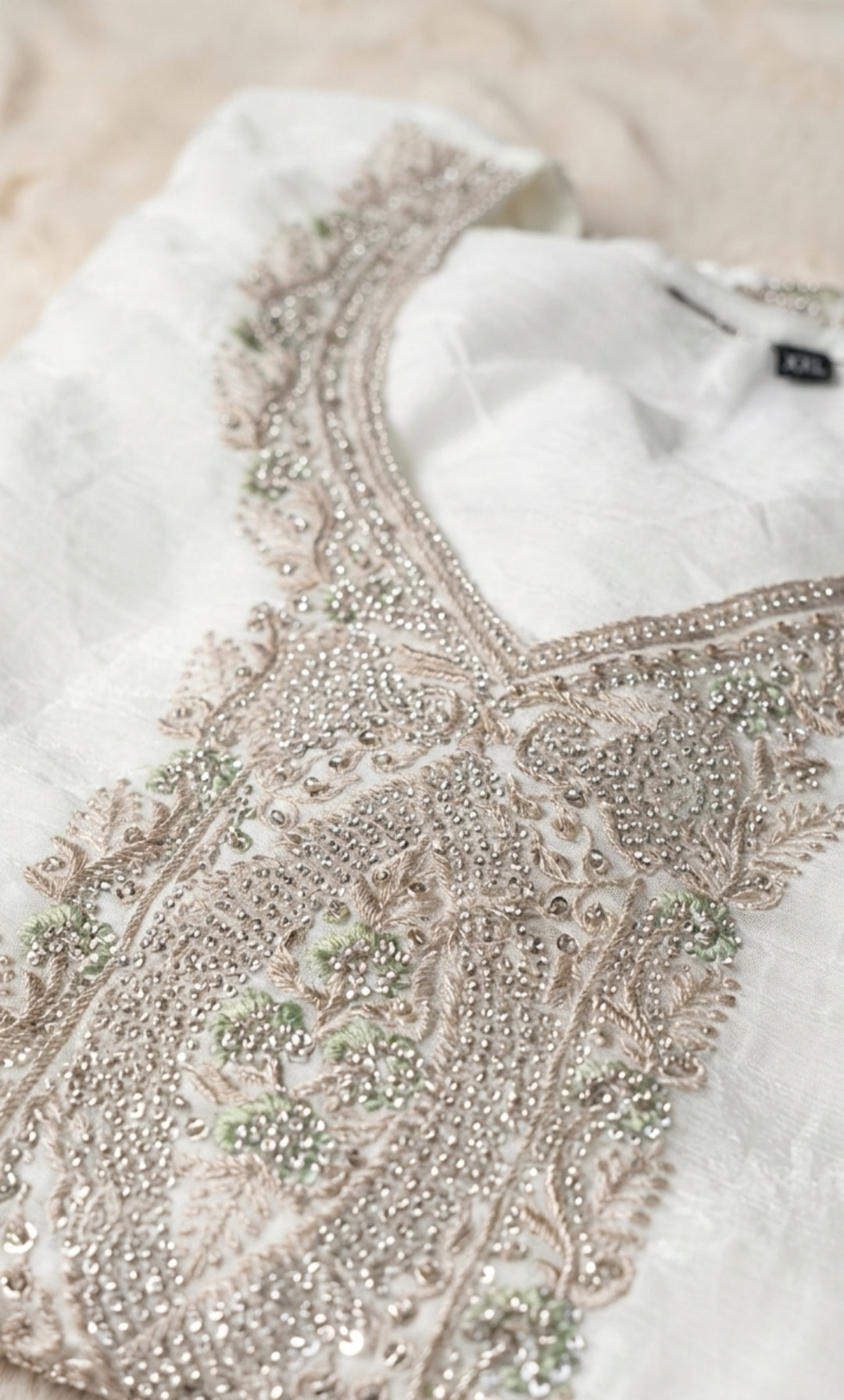 Falak - Ivory Elegance Embroidered Suit Set