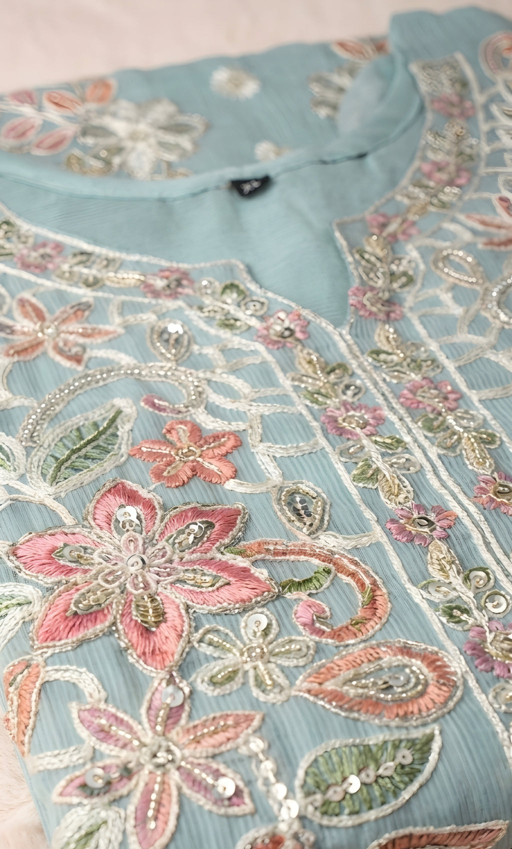 Zoya- Celestial Garden Embroidered Suit Set