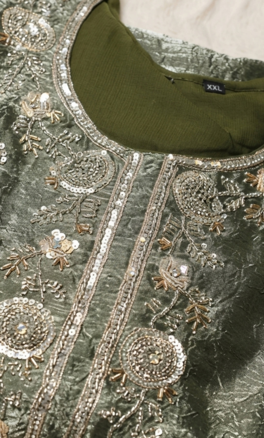 Hania - Sage Serenity Embroidered Suit Set