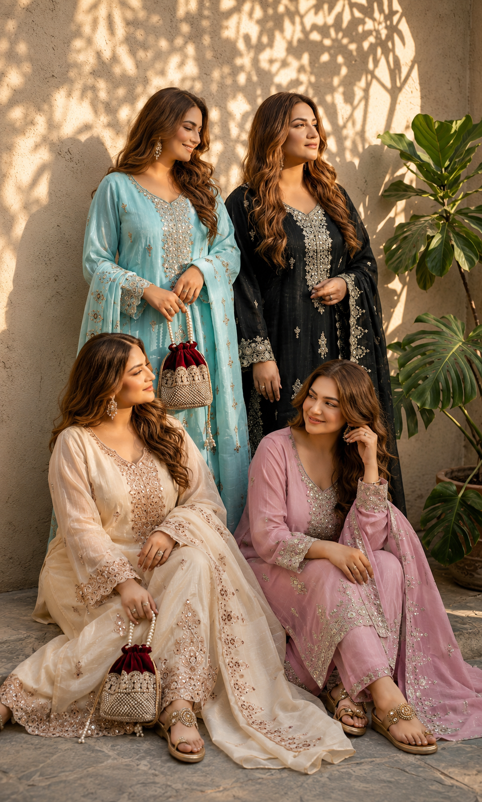 Grace Embroidered Suit Set