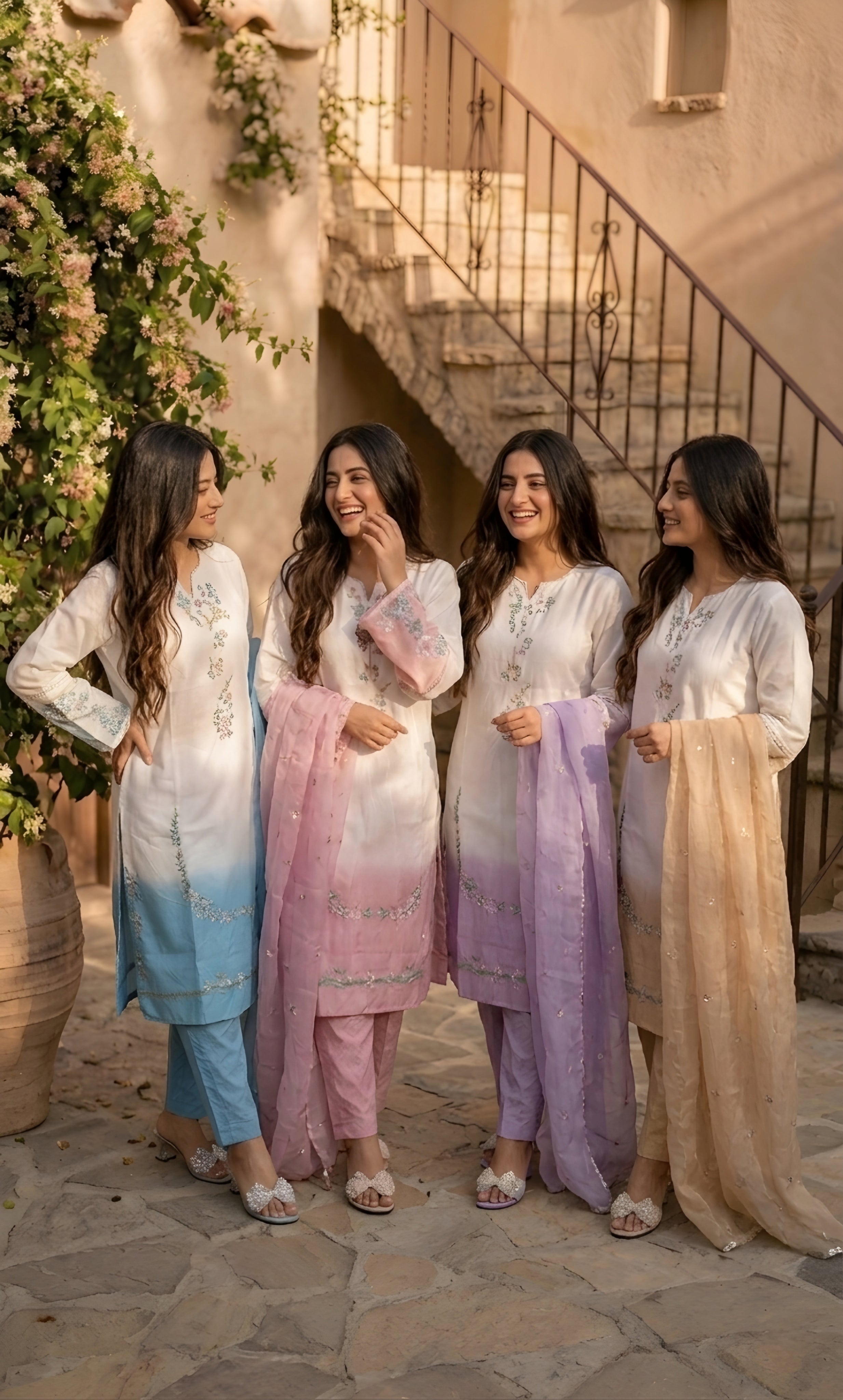 Naimat - Lilac Mist Embroidered Suit Set