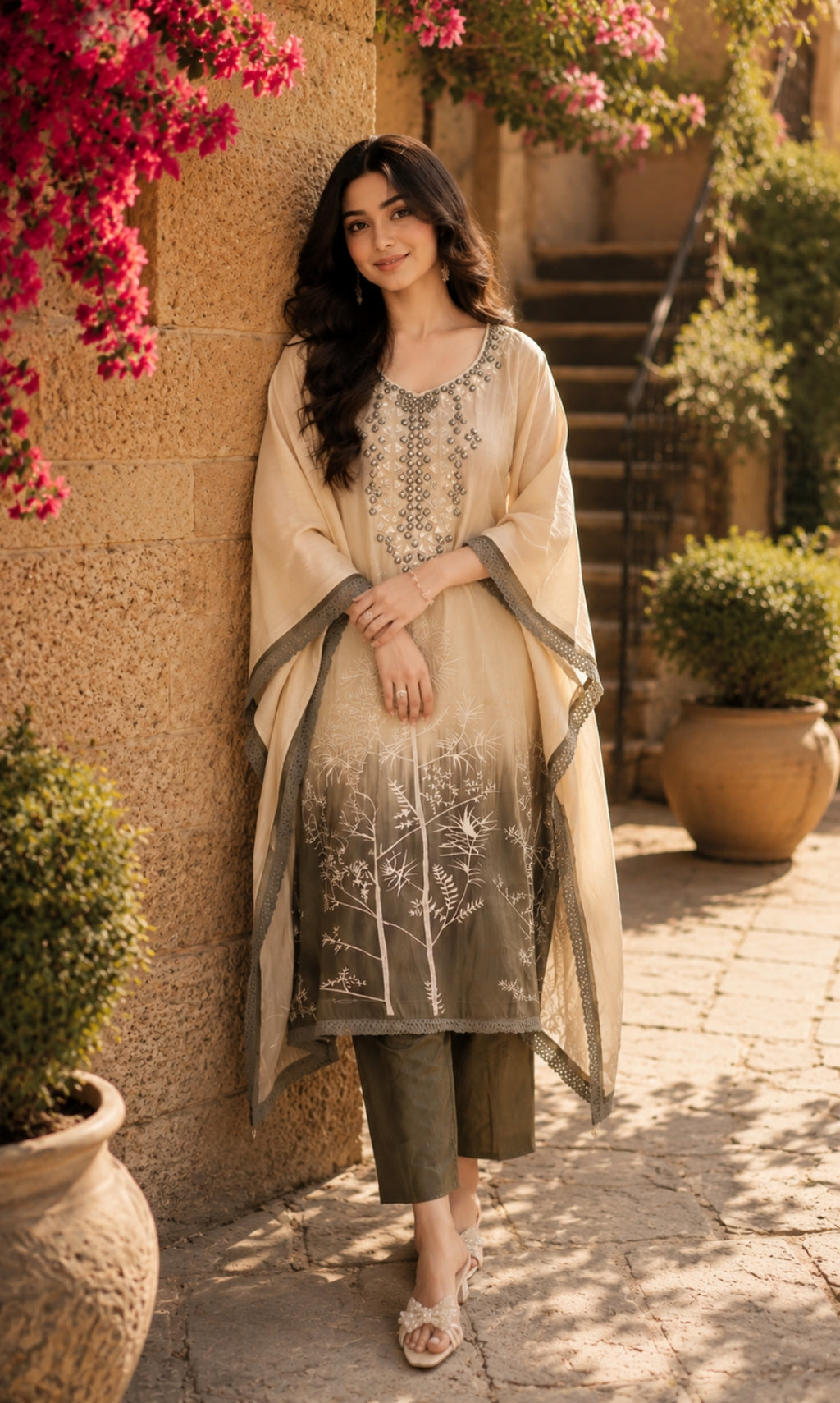 Kafsana - Desert Pearl Designer Suit Set