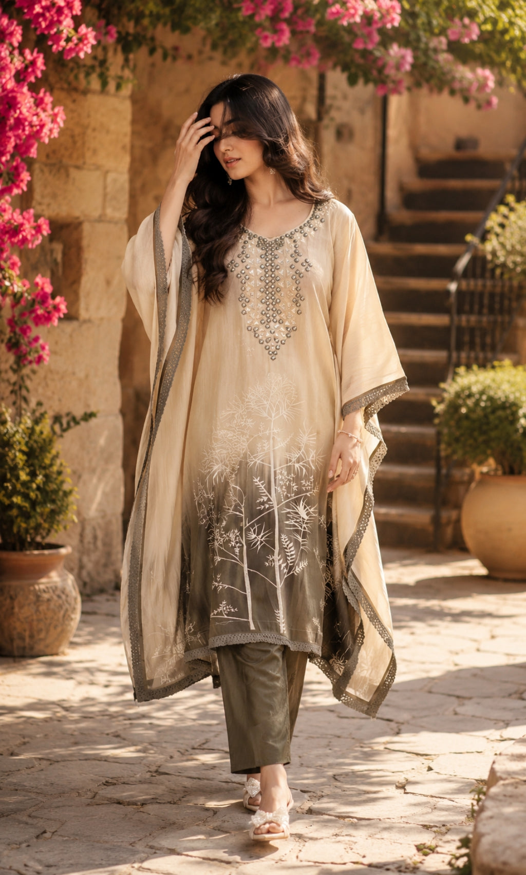 Kafsana - Desert Pearl Designer Suit Set
