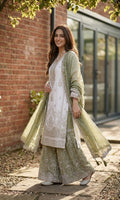 Falak - Ivory Elegance Embroidered Suit Set