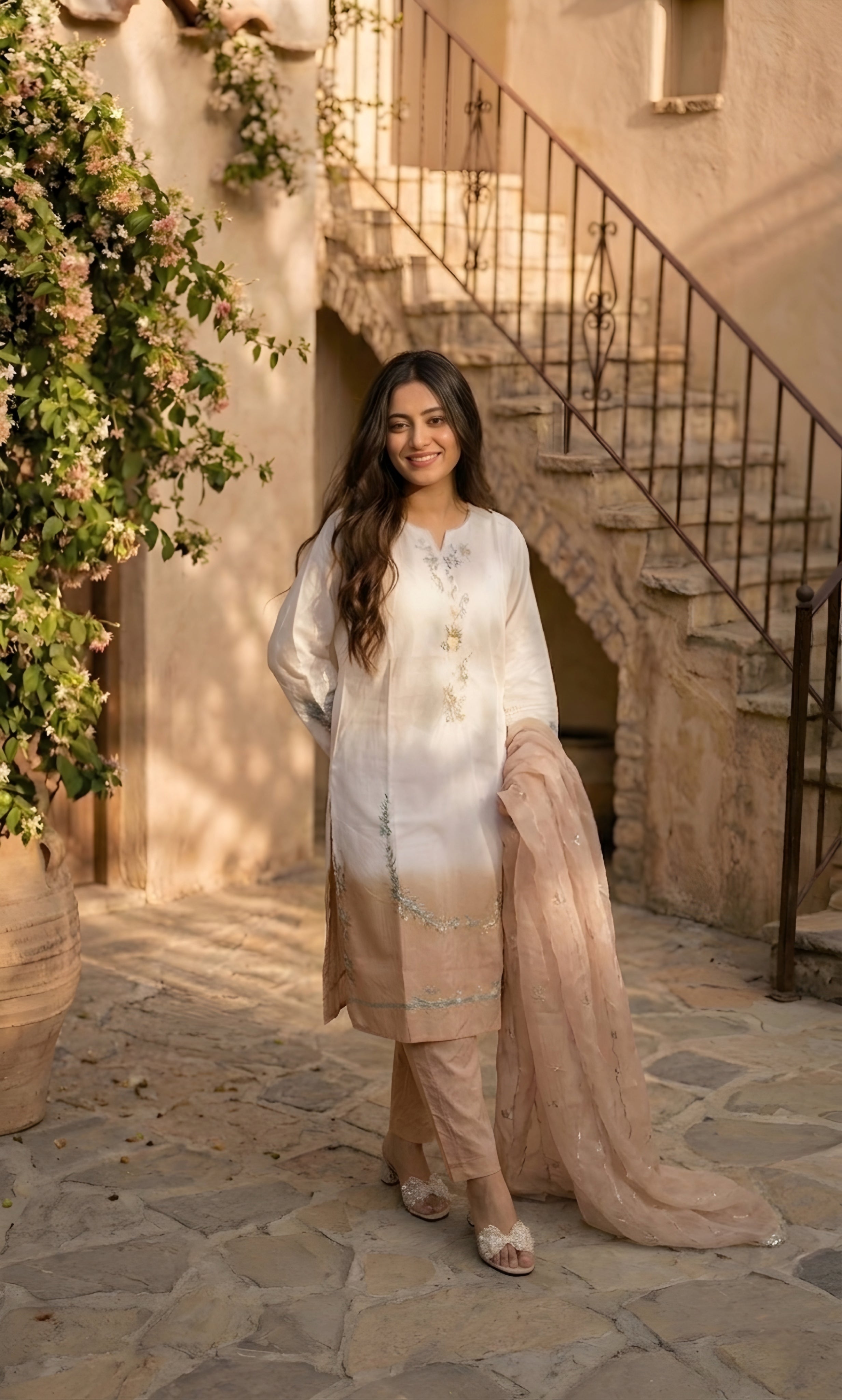 Naimat - Lilac Mist Embroidered Suit Set
