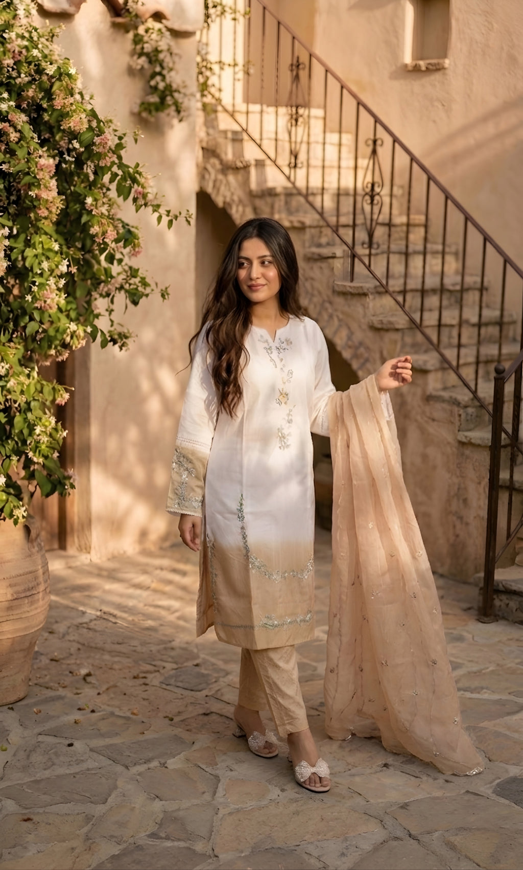 Naimat - Lilac Mist Embroidered Suit Set