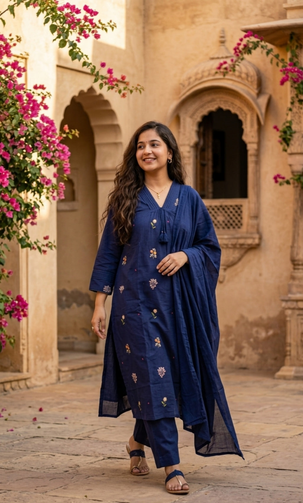 Rangrez -Cotton 3 Piece Suit Set