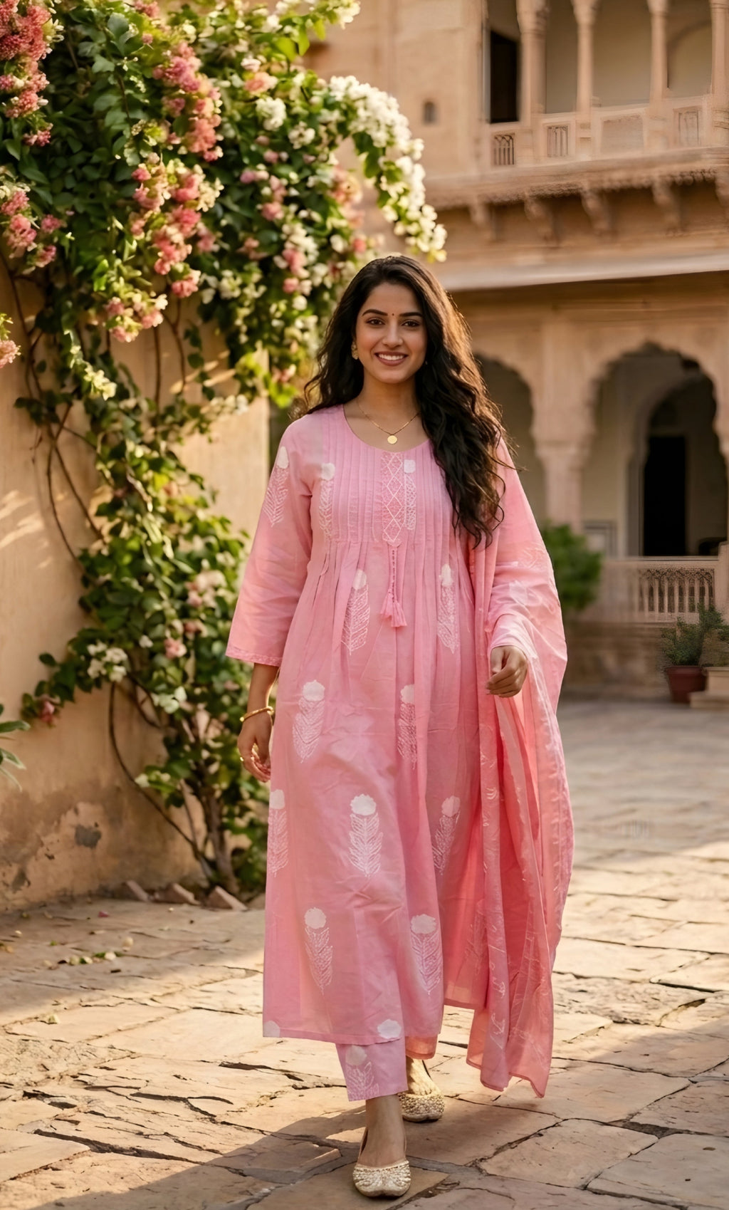Gulabi - Cotton 3 Piece Suit Set