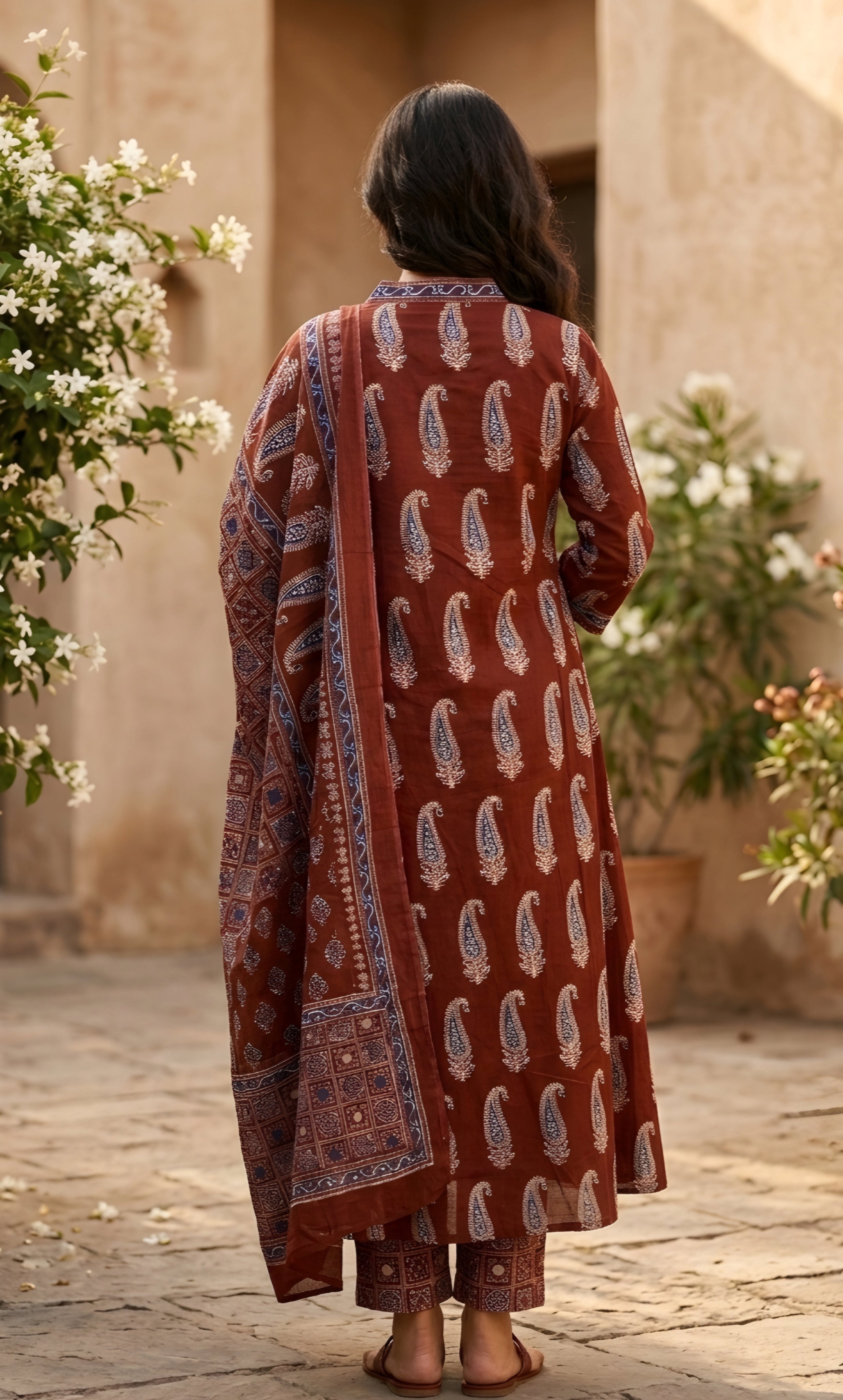 Kesar - Cotton 3 Piece Suit Set