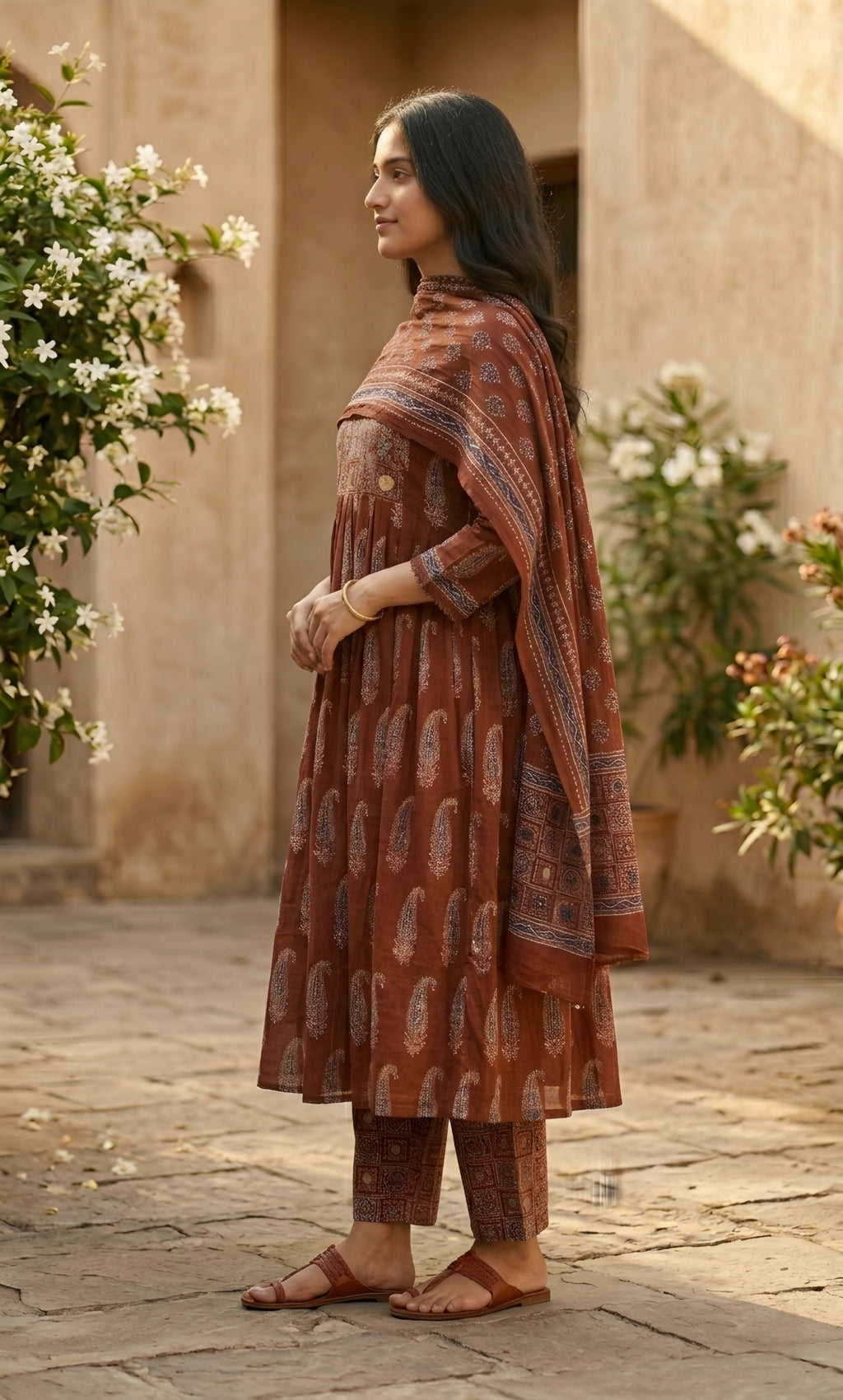 Kesar - Cotton 3 Piece Suit Set