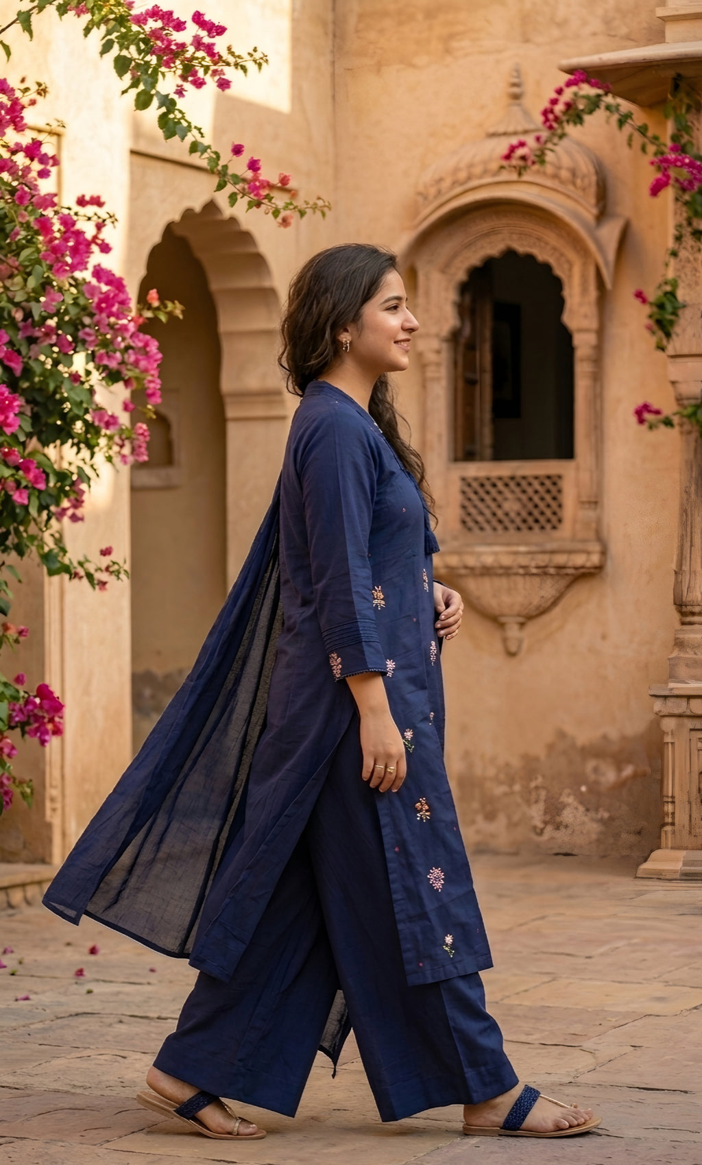 Rangrez -Cotton 3 Piece Suit Set