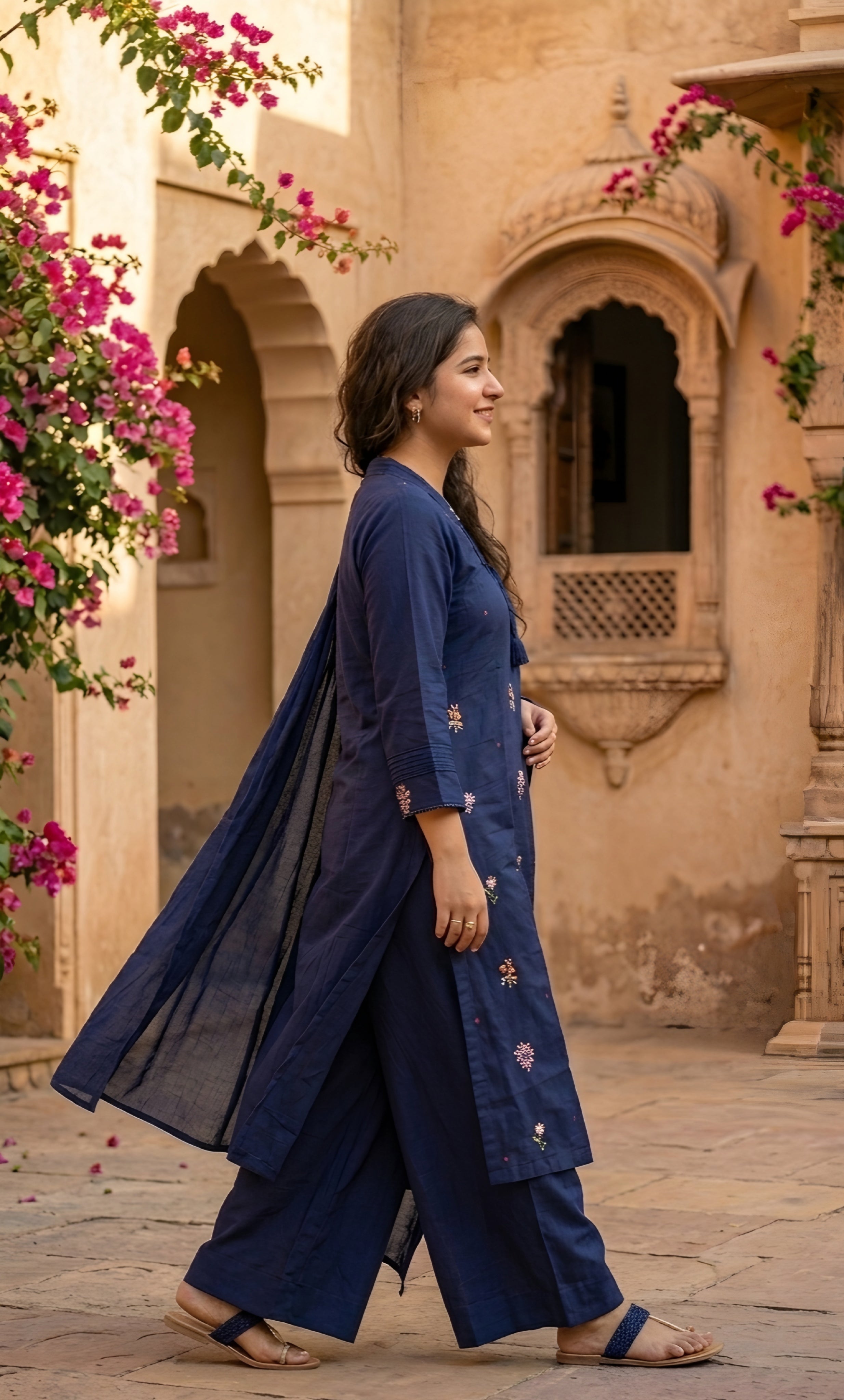 Rangrez -Cotton 3 Piece Suit Set