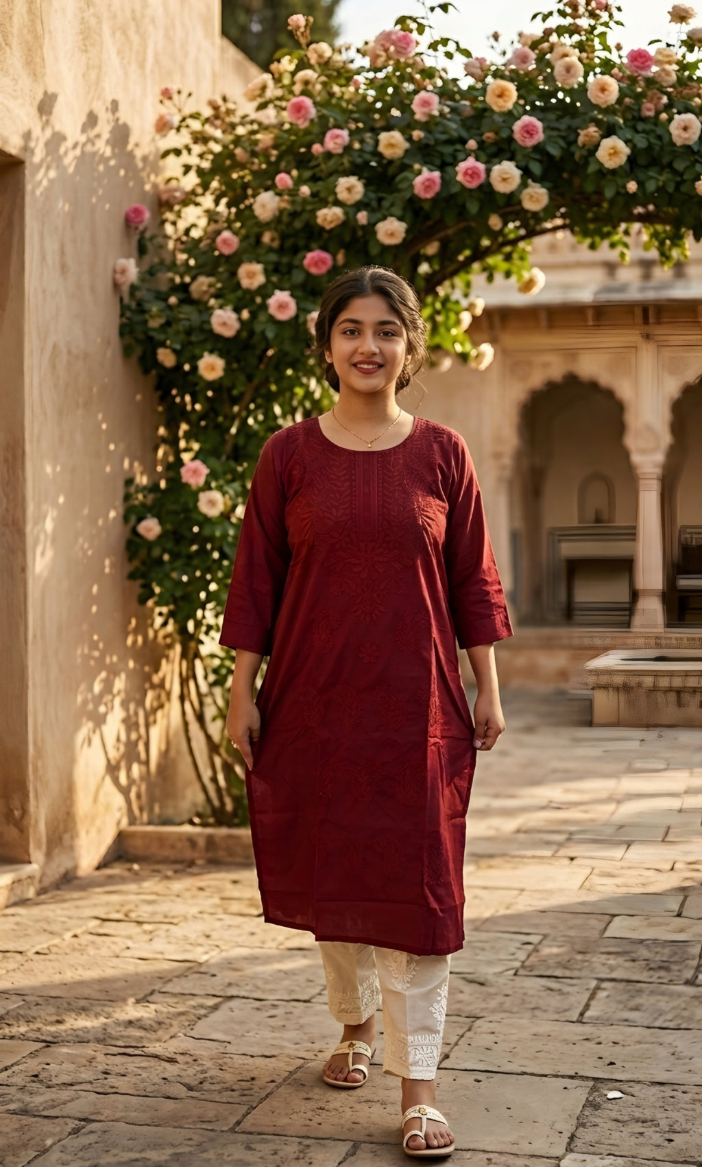 Adaa – Viscose Lucknowi Long Kurta