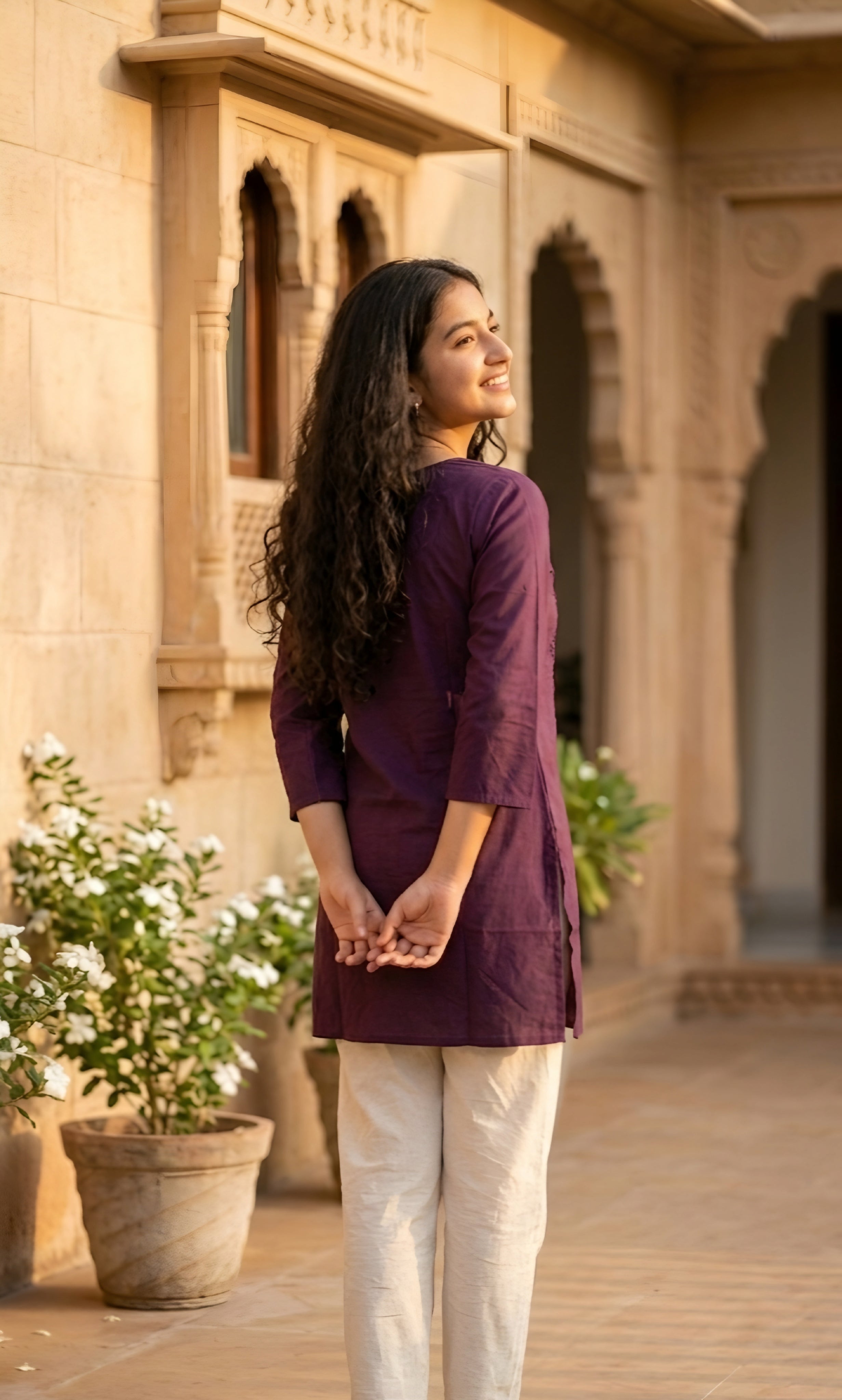 Rida - Viscose Lucknowi Short Kurti