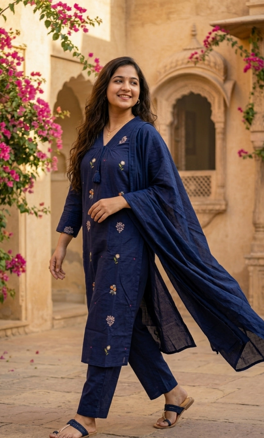 Rangrez -Cotton 3 Piece Suit Set