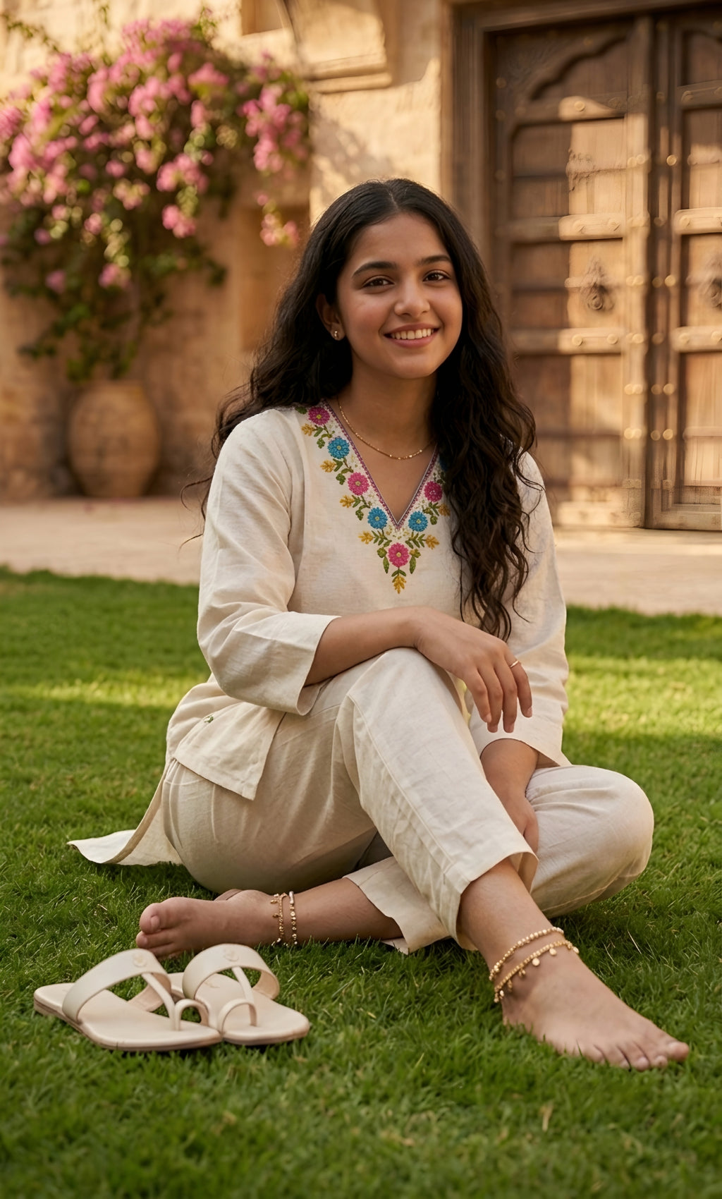 Jasmine – Embroidered Short Kurti