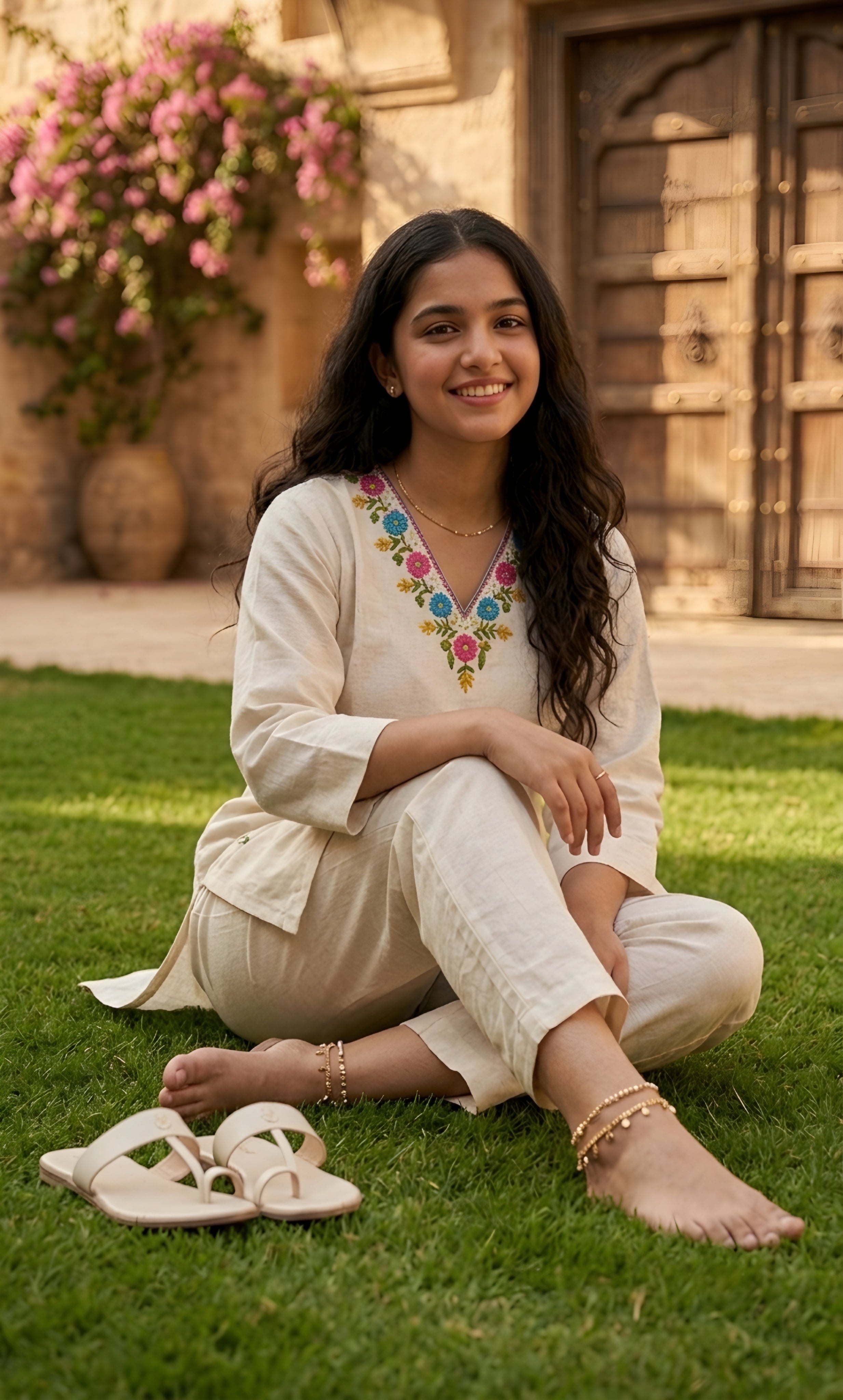 Jasmine – Embroidered Short Kurti