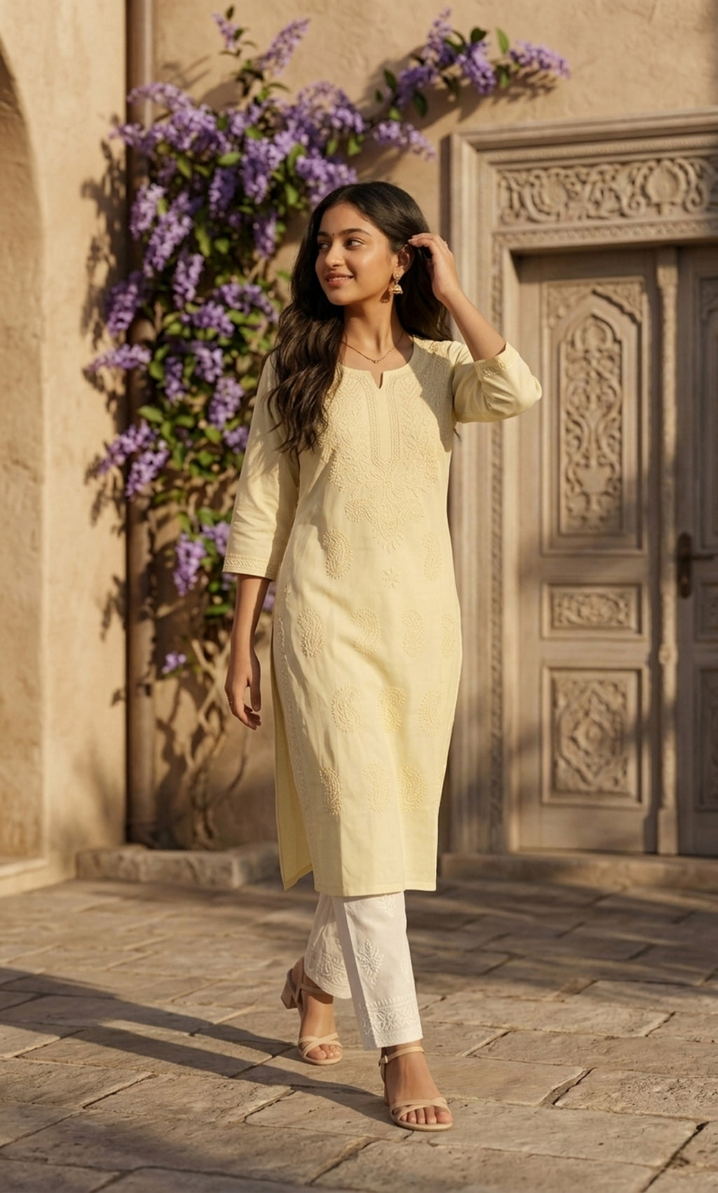 Adaa – Viscose Lucknowi Long Kurta