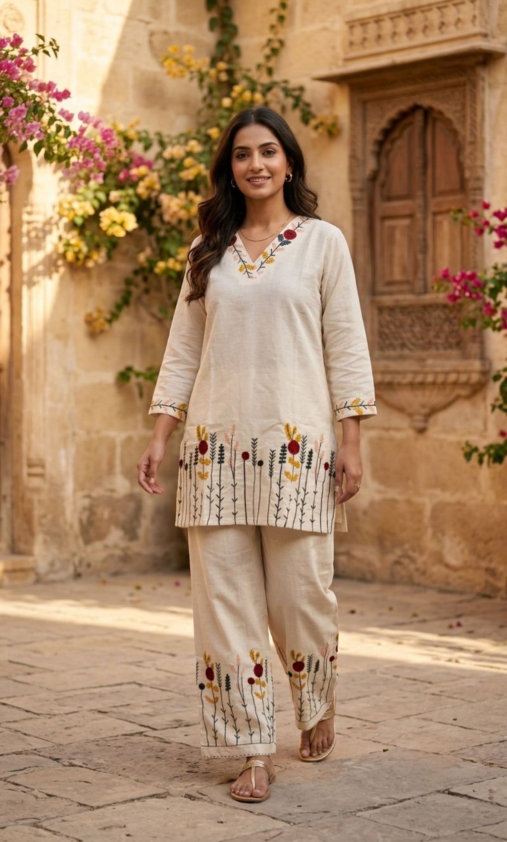 Blossom – Khadi Cotton Co-ord Set