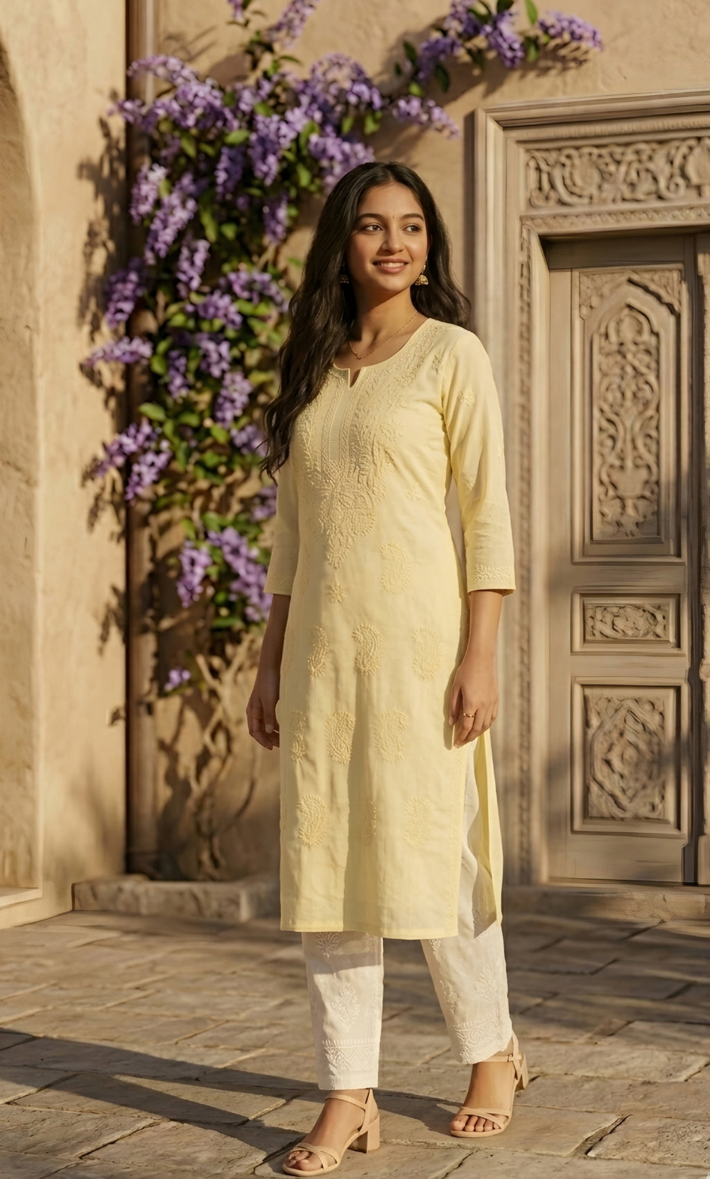 Adaa – Viscose Lucknowi Long Kurta