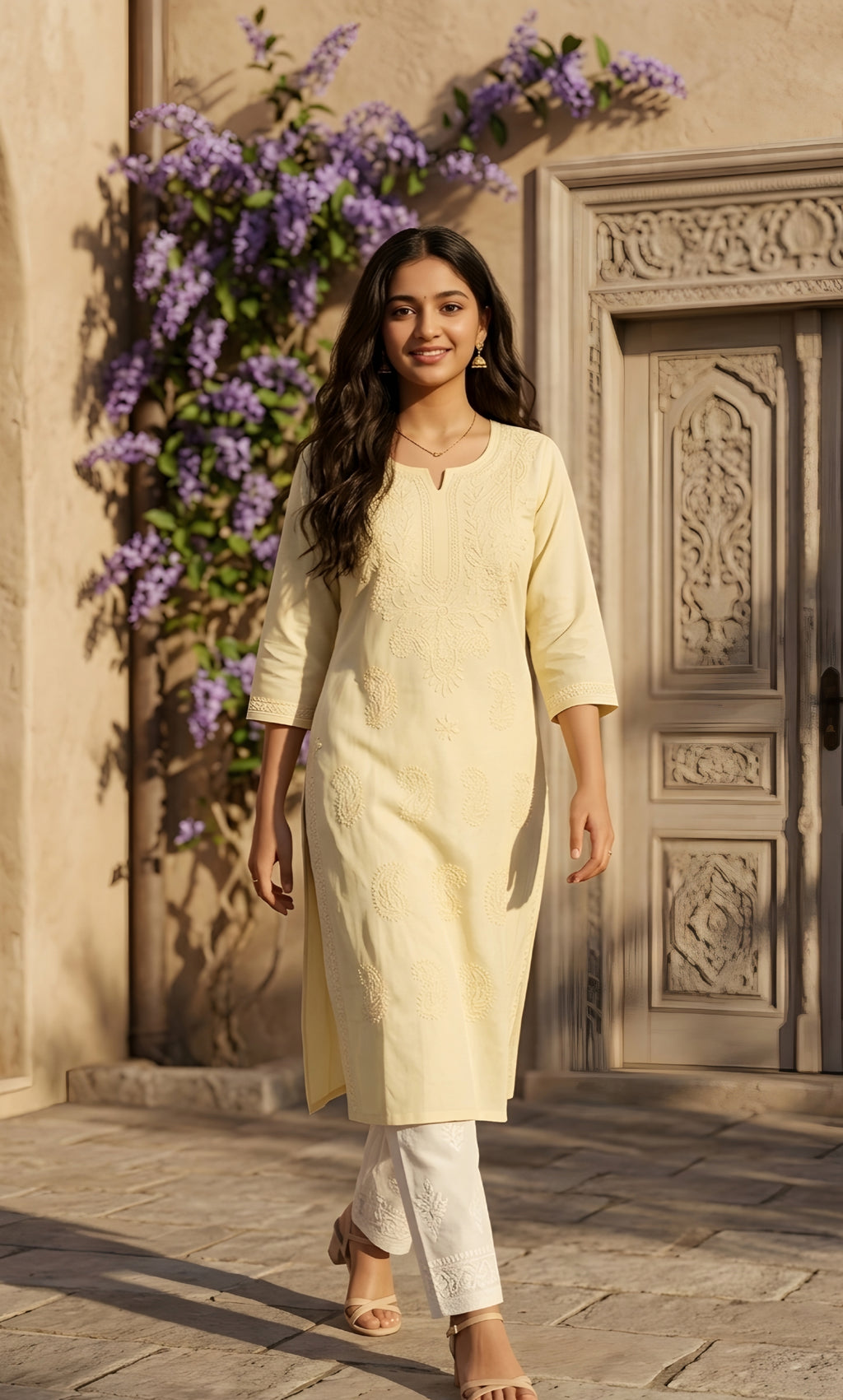Adaa – Viscose Lucknowi Long Kurta