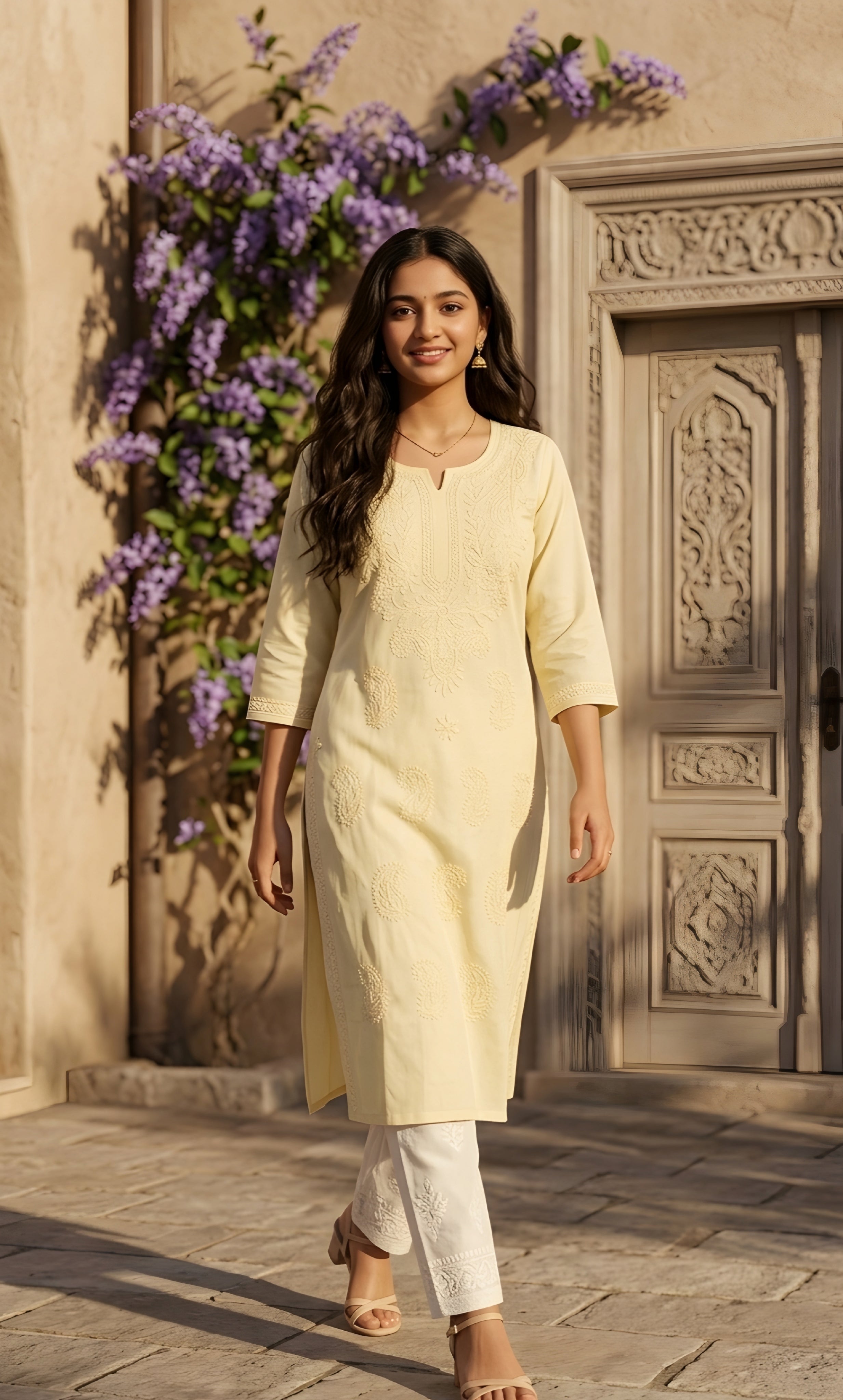 Adaa – Viscose Lucknowi Long Kurta