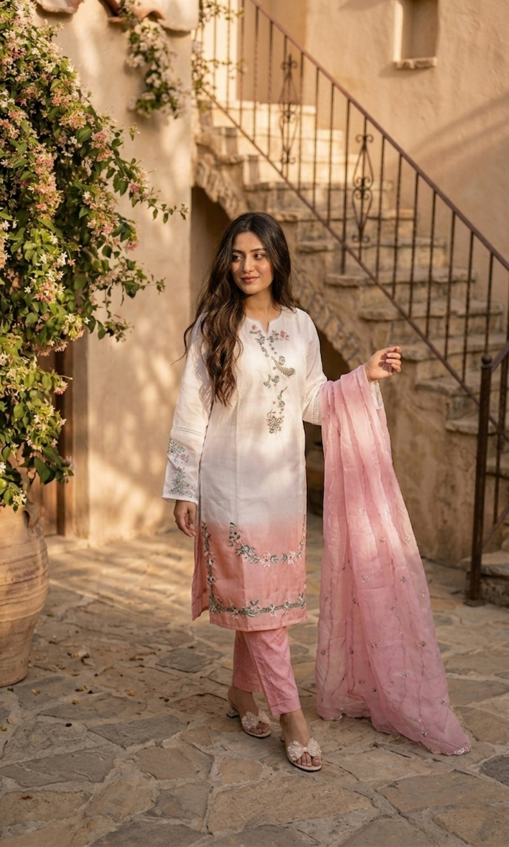 Naimat - Lilac Mist Embroidered Suit Set