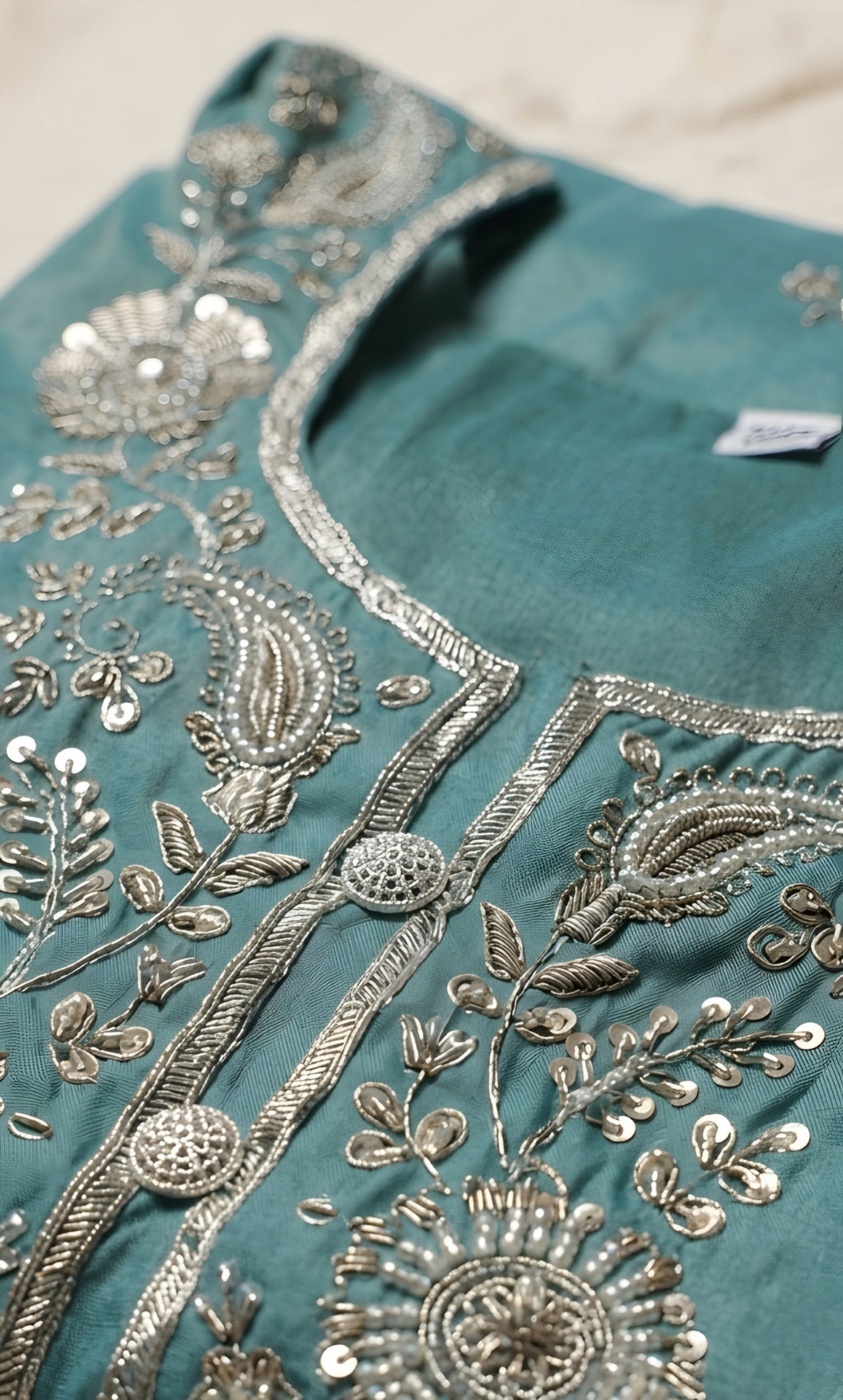 Hessa - Mint Royale Embroidered Suit Set