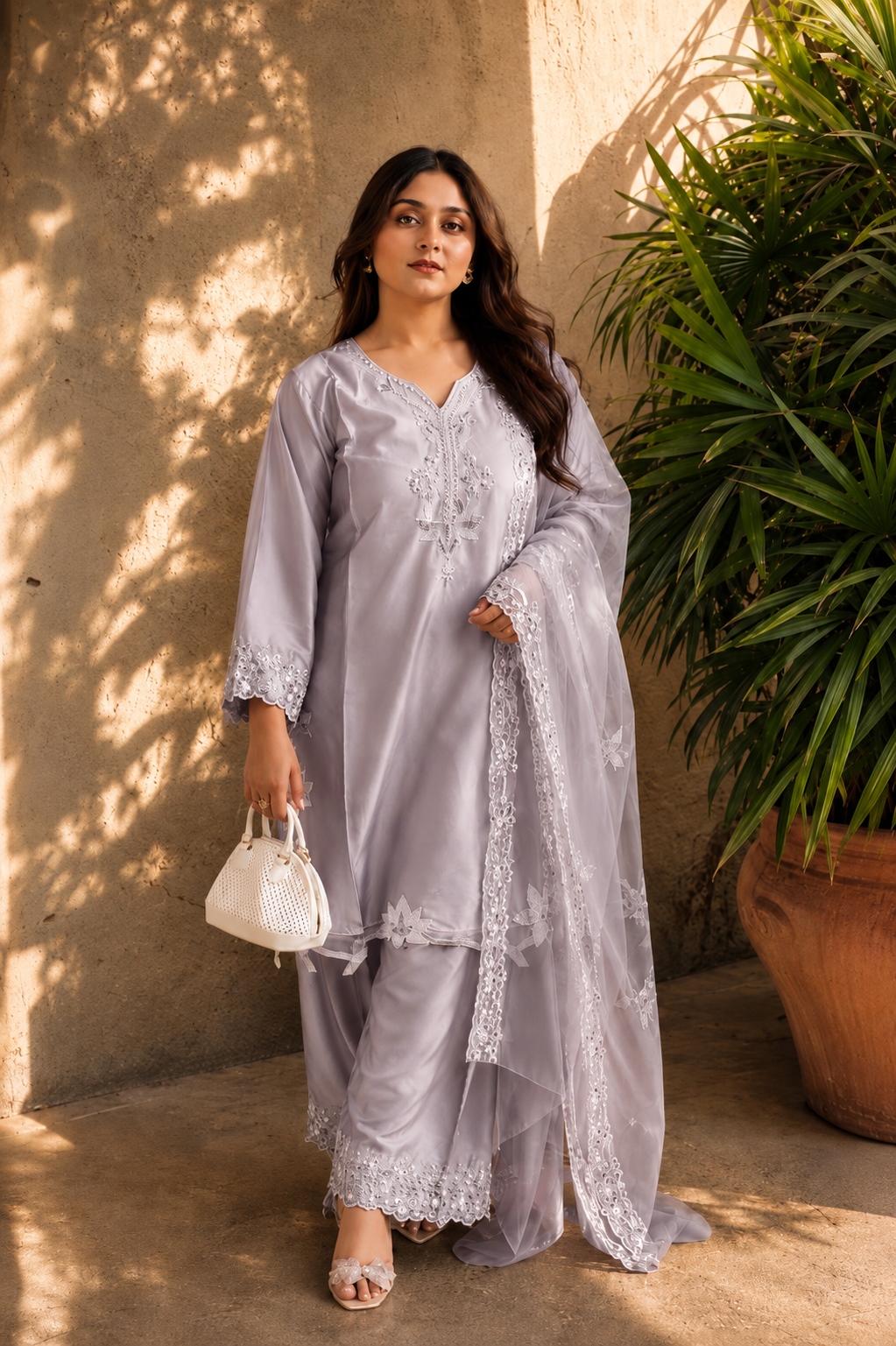 Noor - Powder Blue Grace Suit Set