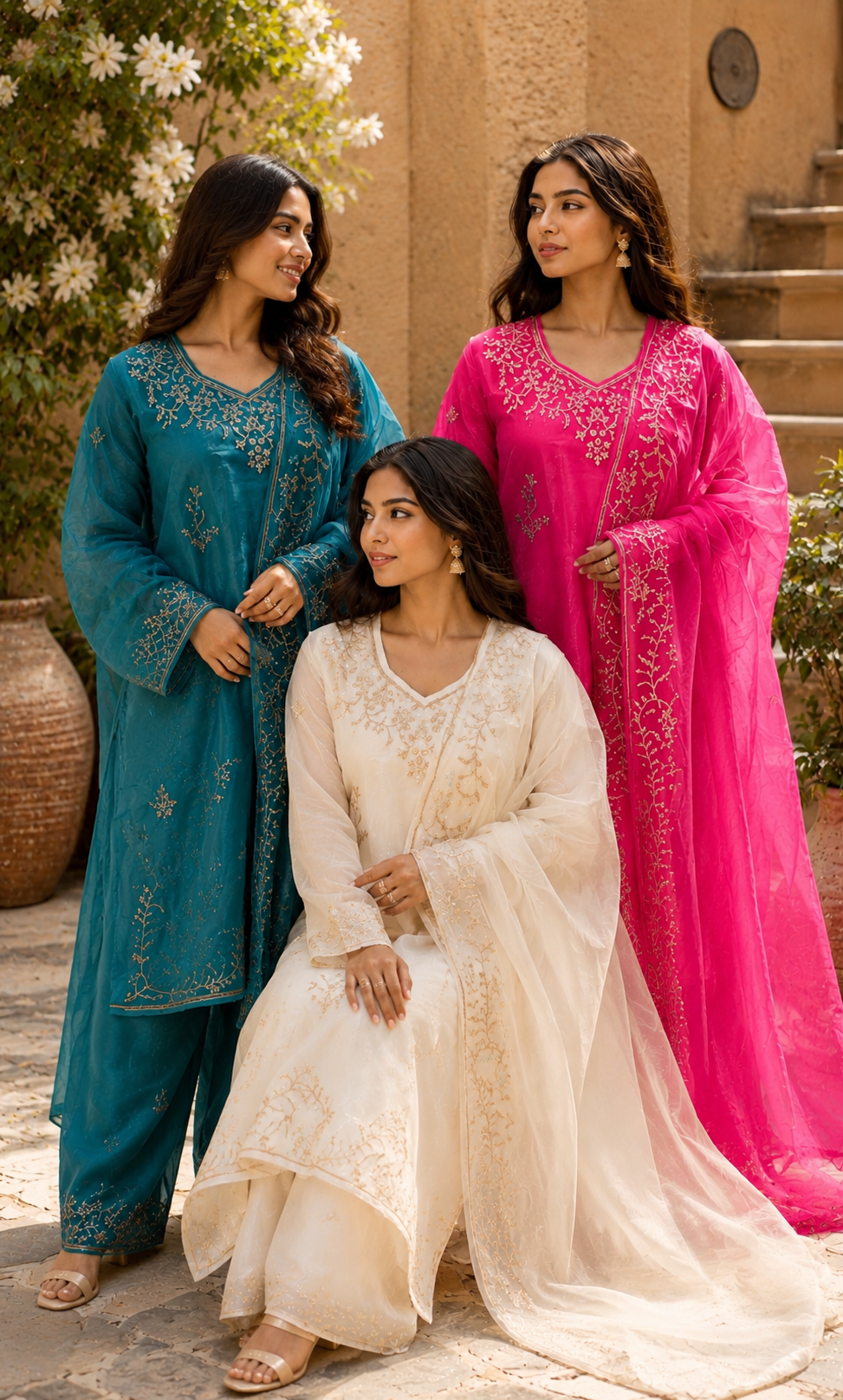 Parizaad - Ivory Whisper Embroidered Suit Set