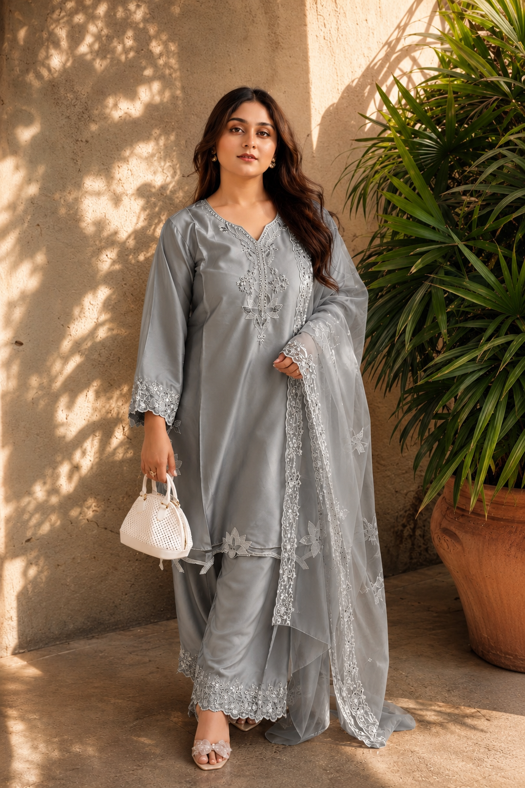 Noor - Powder Blue Grace Suit Set