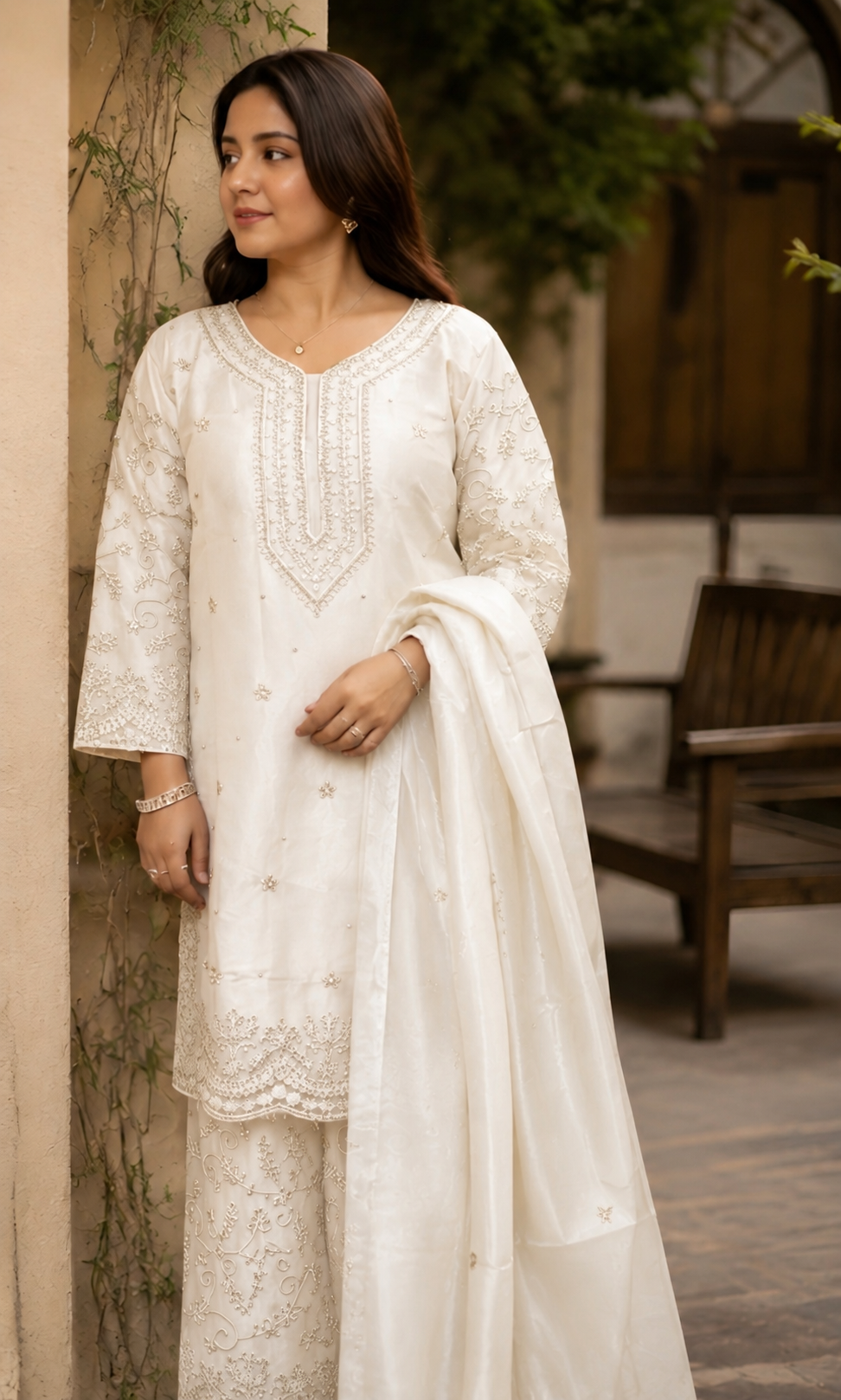 Gulmohar - Onyx Elegance Embroidered Suit Set